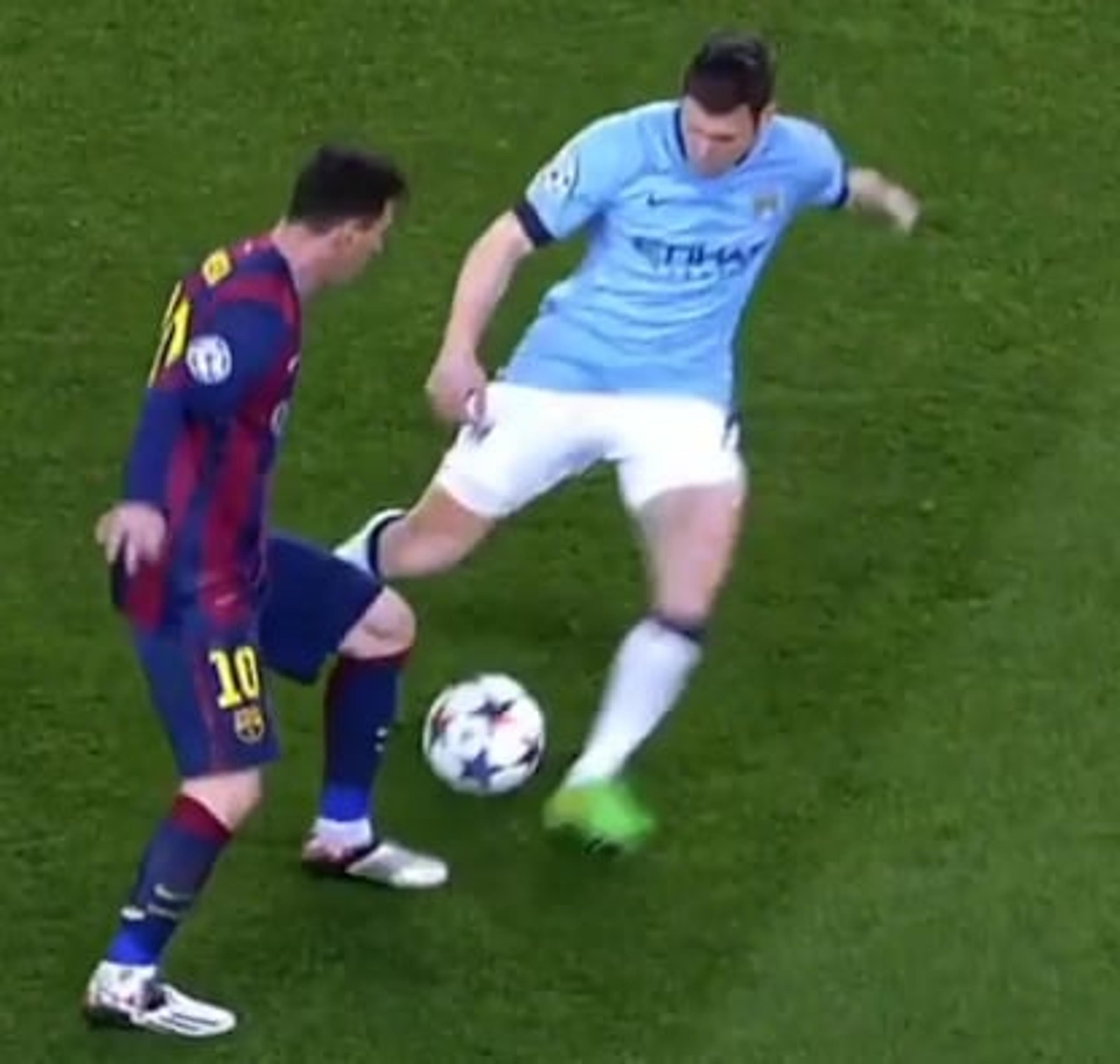 Barcelona faz TBT de caneta histórica de Messi contra o City