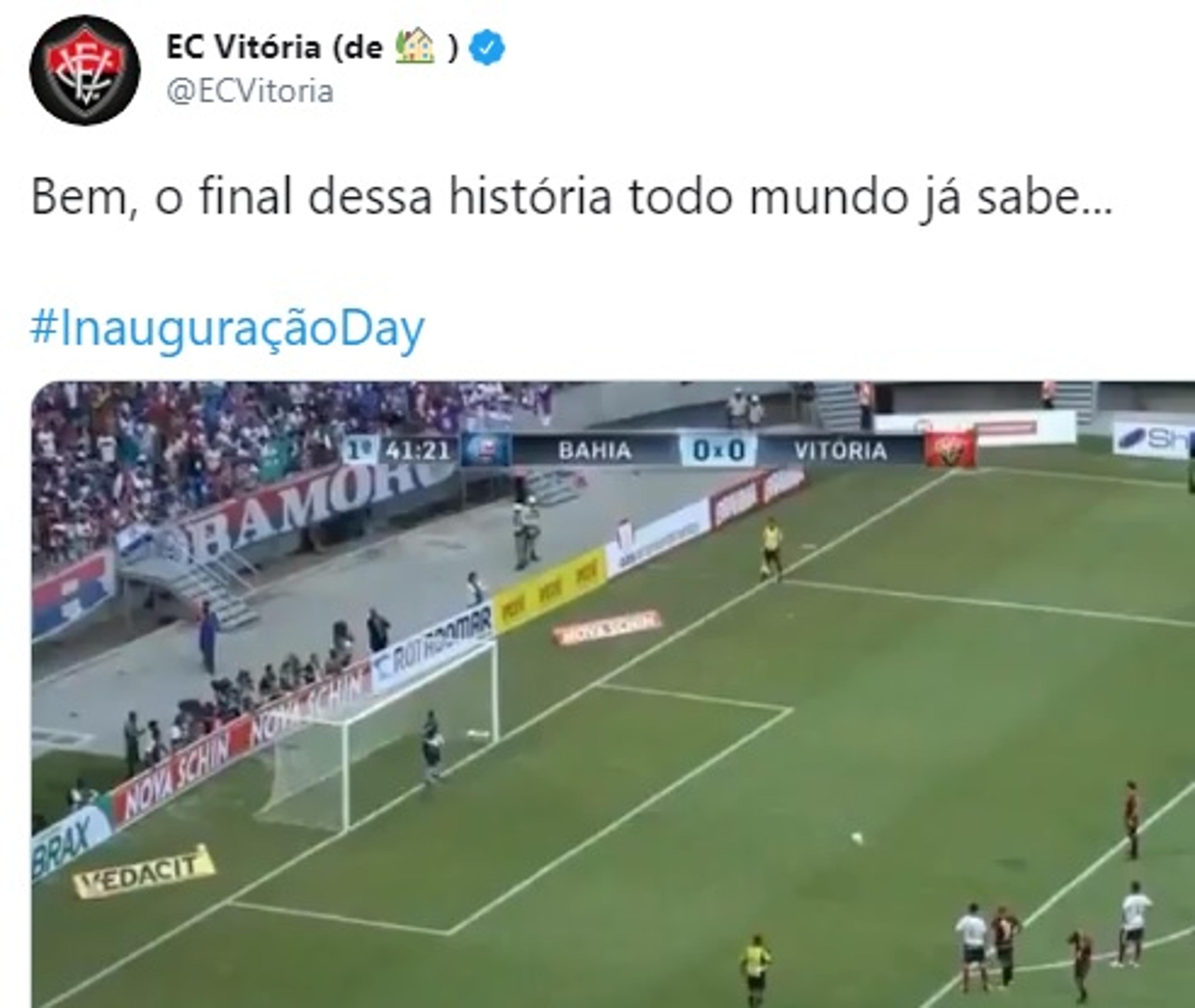 Vitória tira sarro do Bahia nas redes sociais