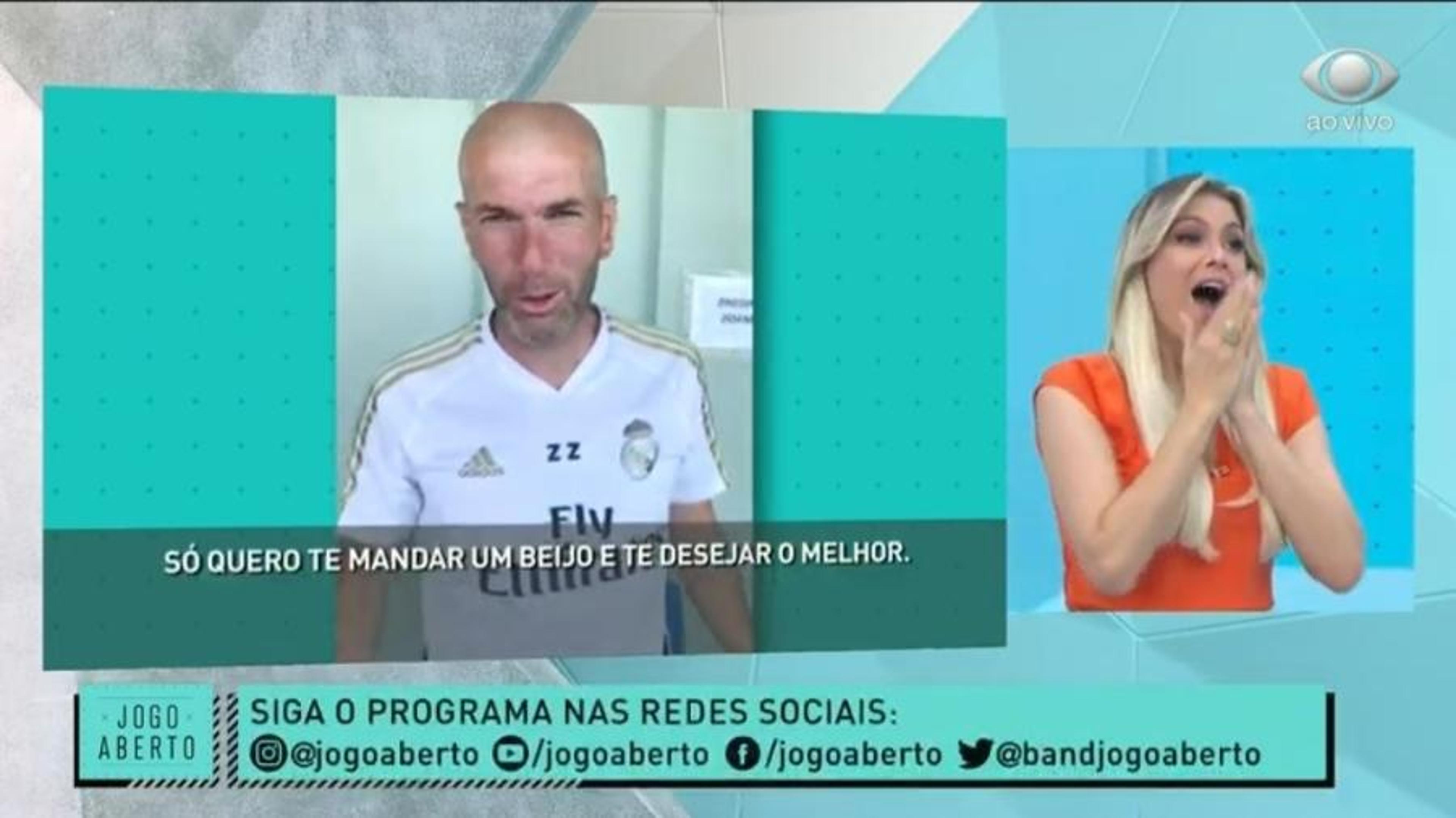 Renata Fan ganha recado em vídeo de Zidane e comemora: ‘Guardar até o último dos meus dias’