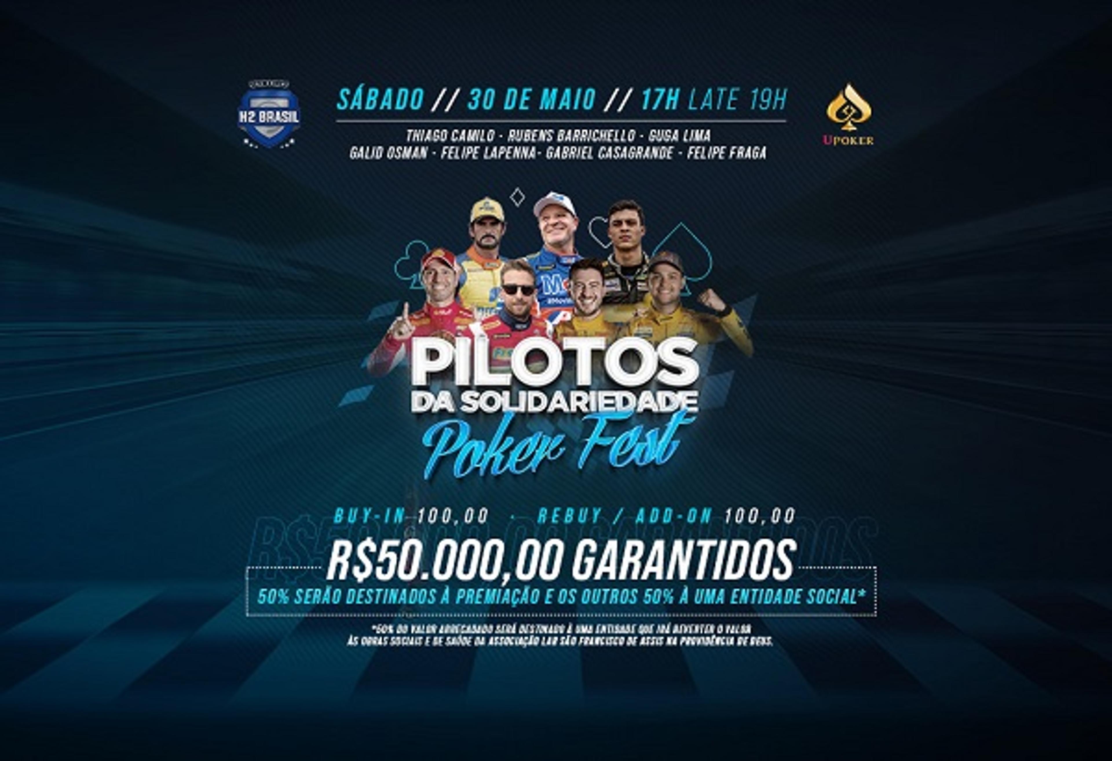 Pilotos da Stock Car e H2 Online realizam torneio solidário de pôquer