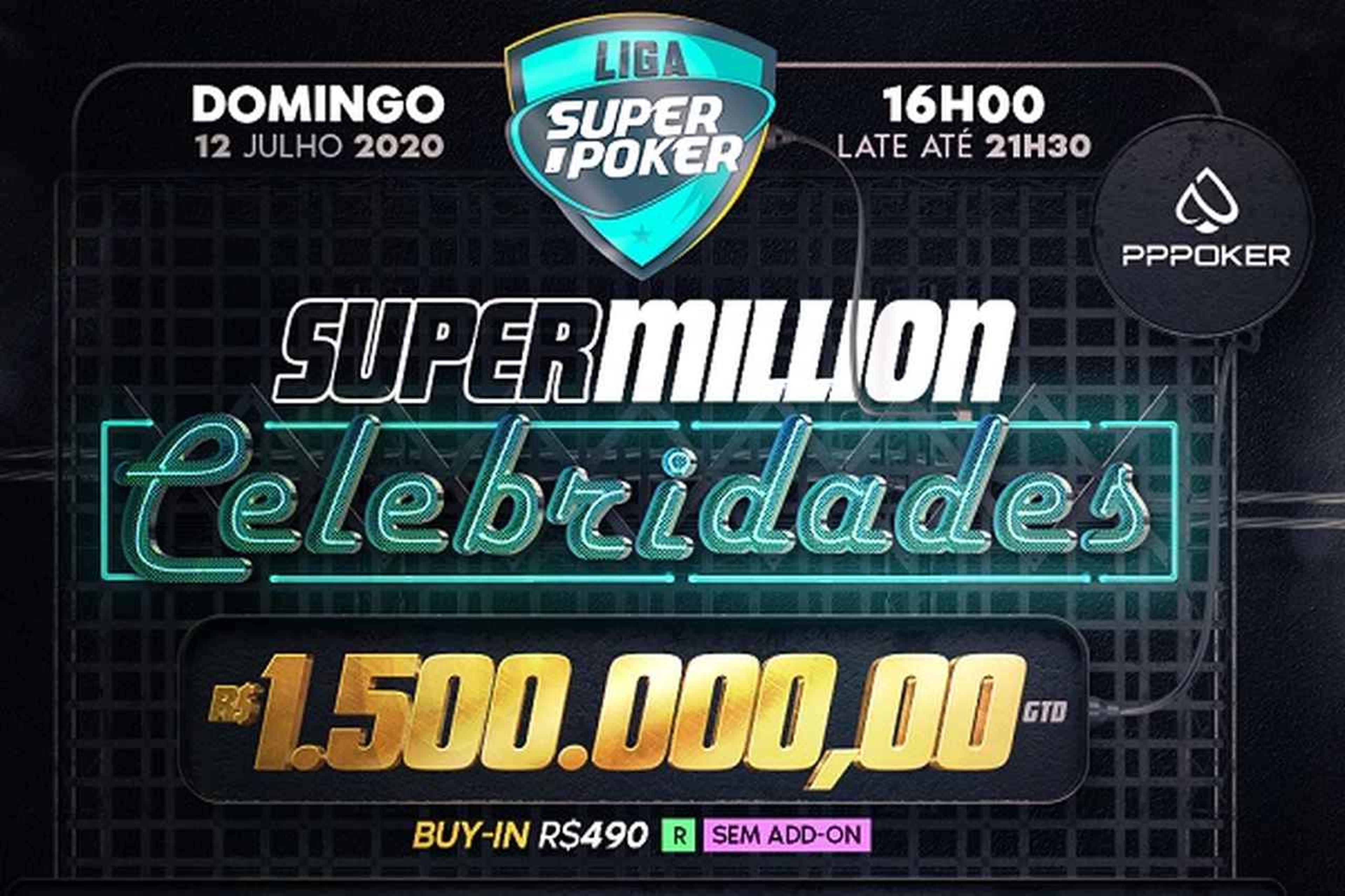 Liga SuperPoker faz o Super Million Celebridades com famosos e R$ 1,5 mi