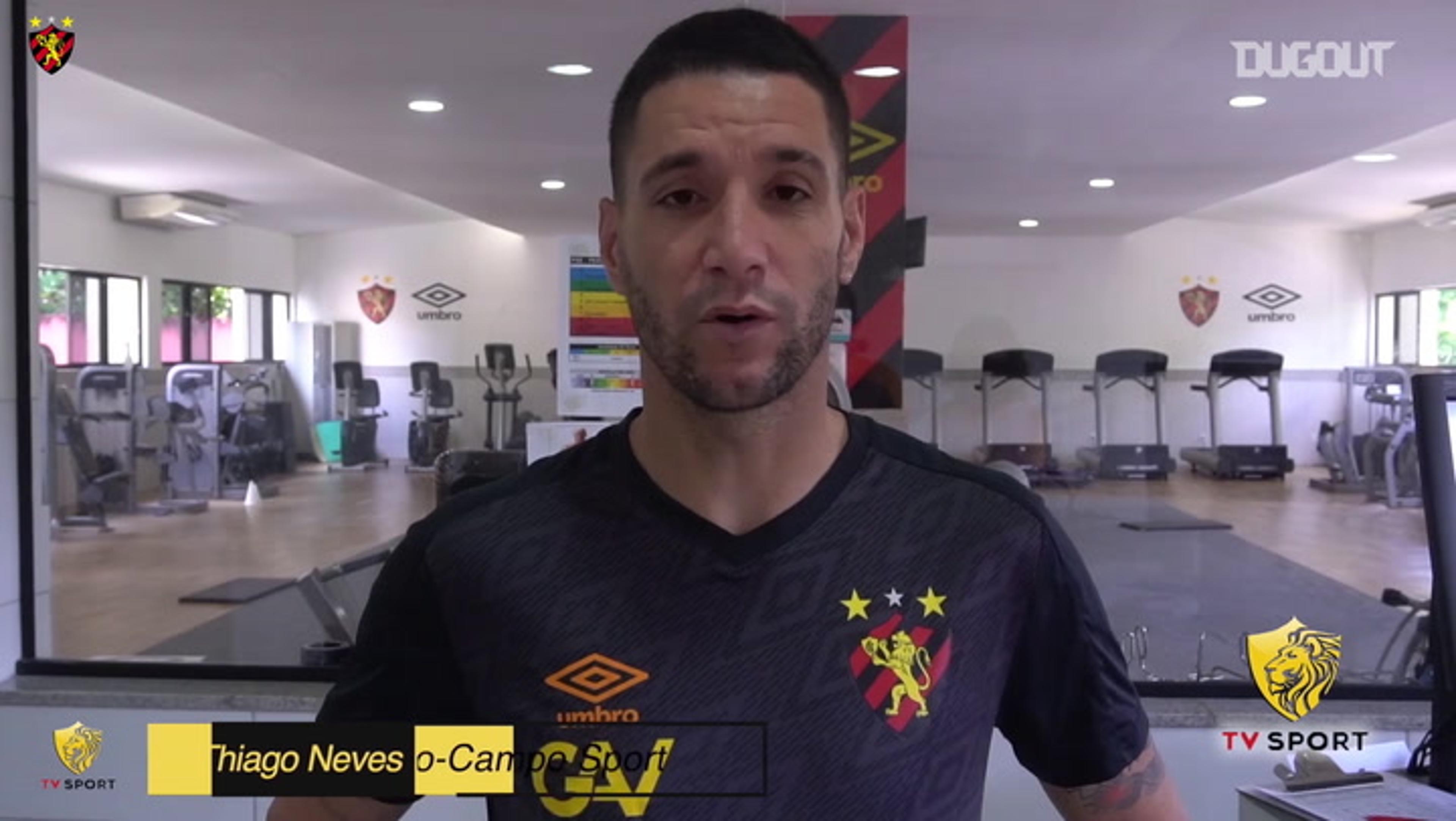 VÍDEO: Thiago Neves se diz pronto para estrear pelo Sport contra o Flu