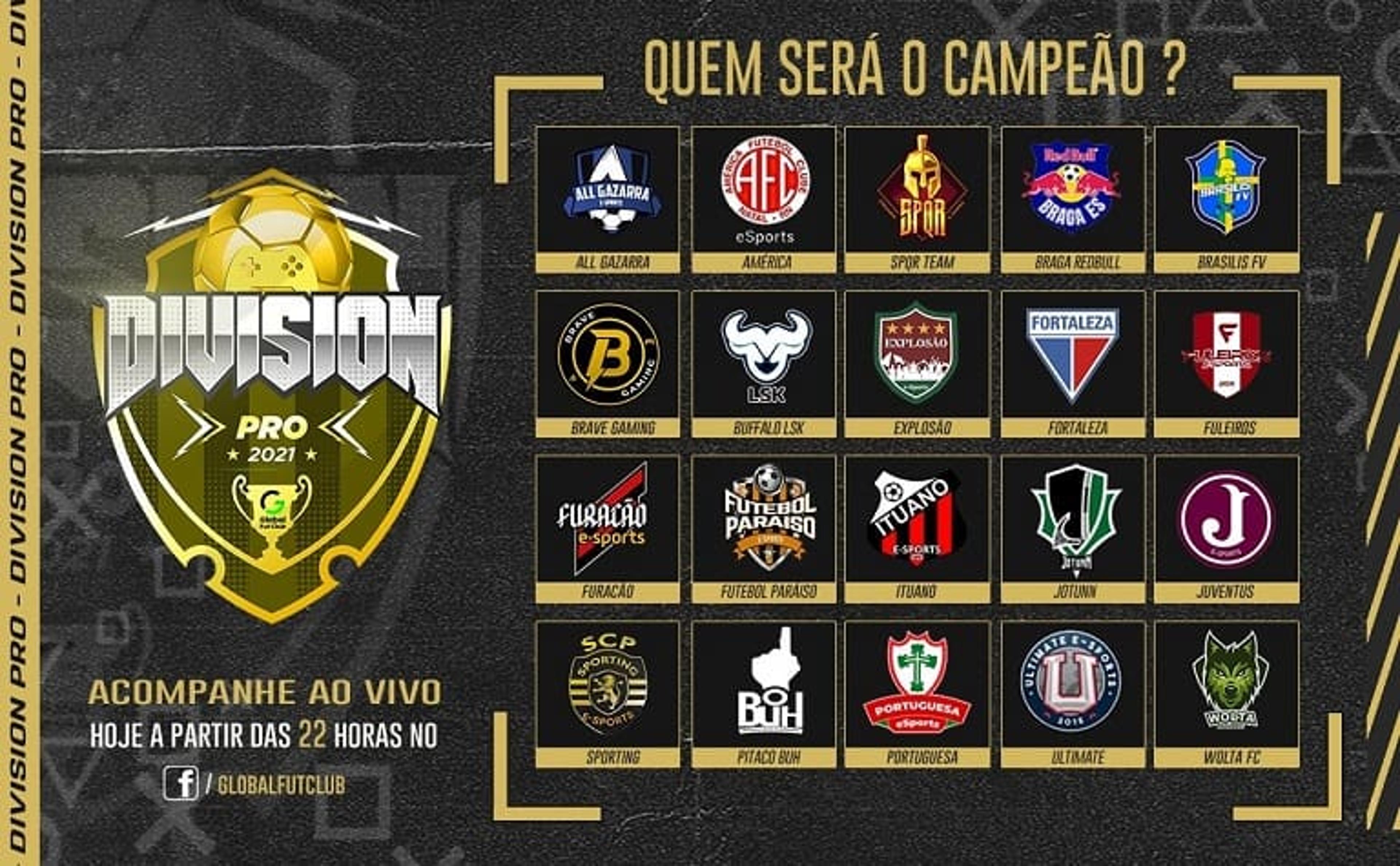 Division Pro marca início de competições virtuais no Fifa 21