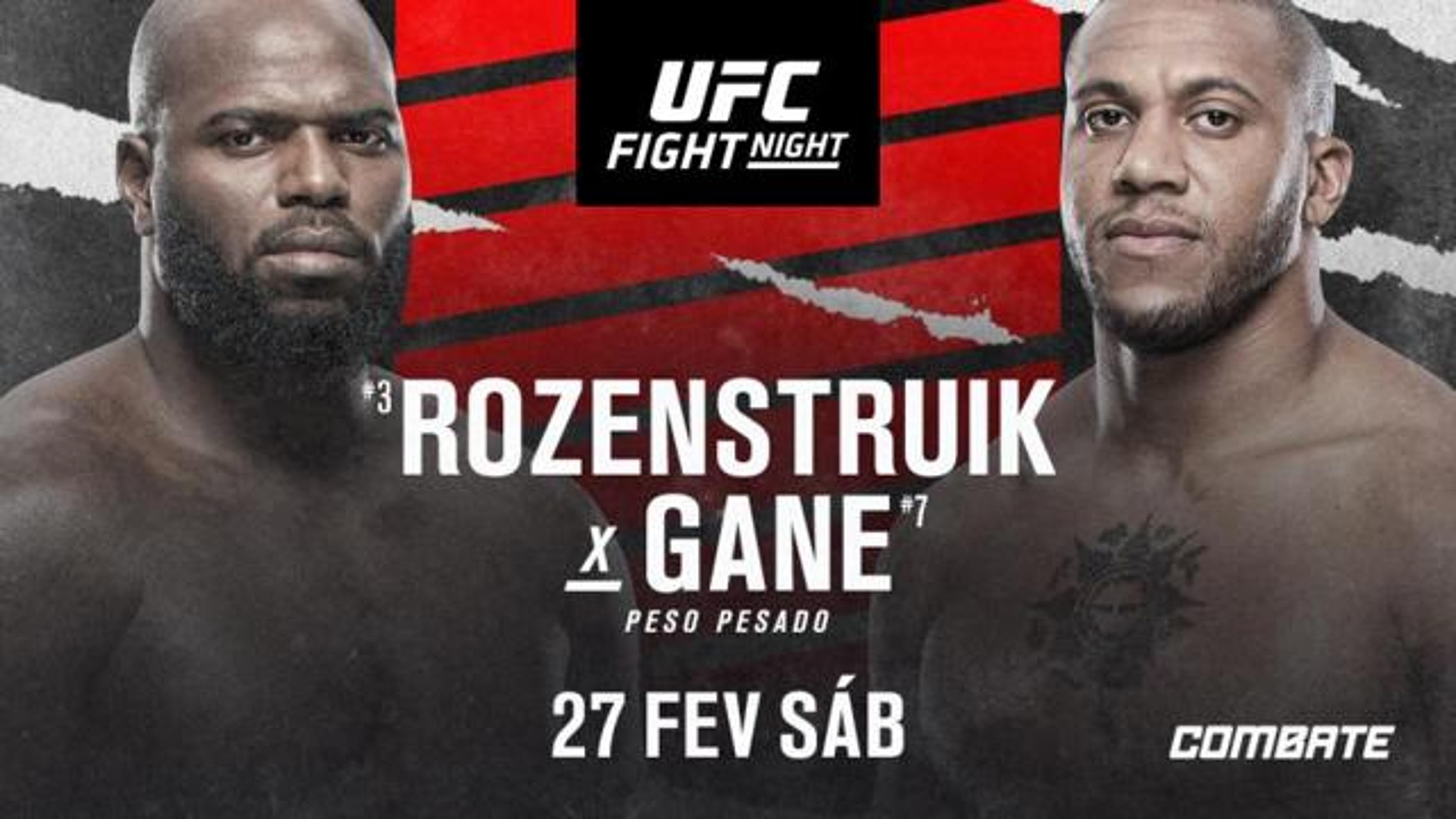 Disputa de pesos-pesados em ‘UFC Rozenstruik x Gané’ tem quatro brasileiros no card