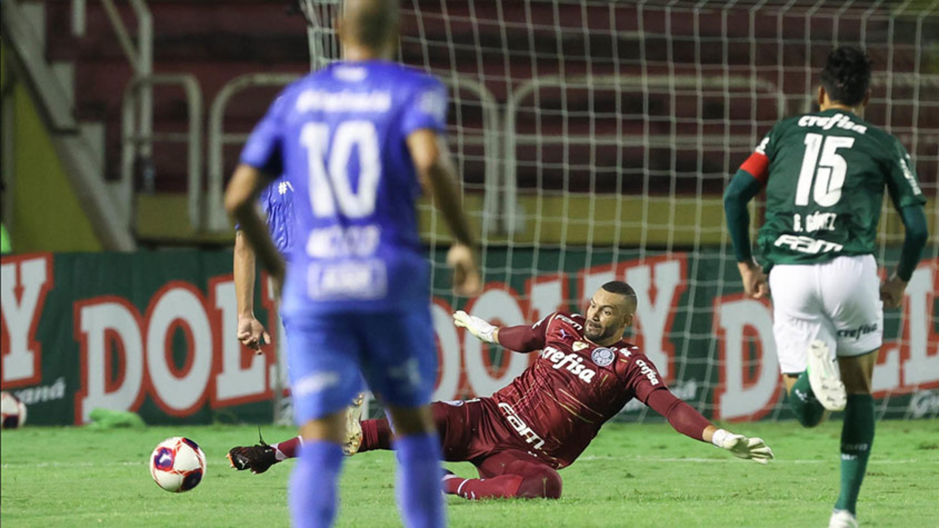 Weverton é expulso, Palmeiras pressiona, mas fica no empate contra o São Bento no Paulistão