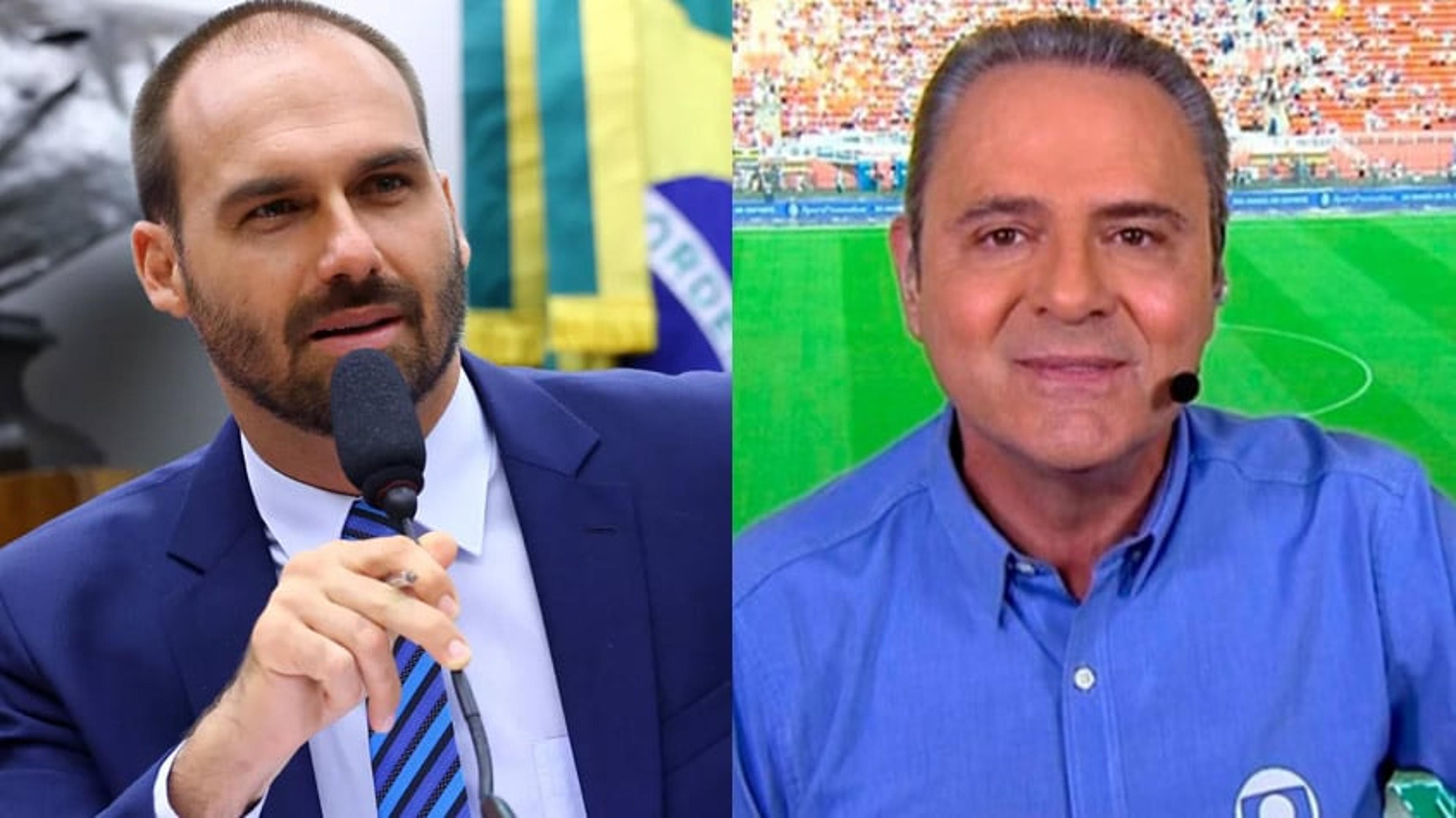 Eduardo Bolsonaro diz que Luís Roberto ficou ‘bravinho’ por Globo ‘perder a Copa América para o SBT’