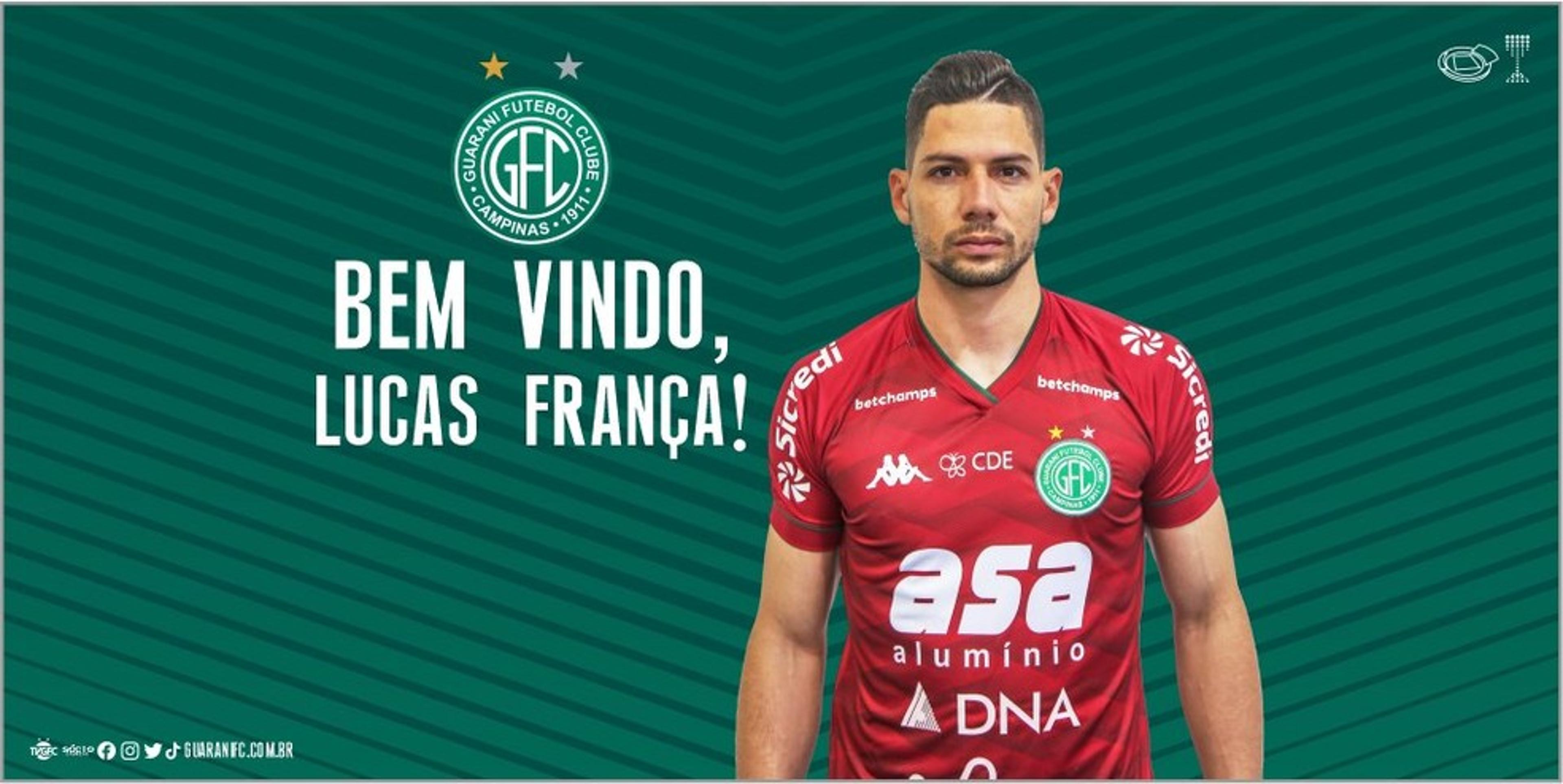 Goleiro Lucas França chega por empréstimo ao Guarani