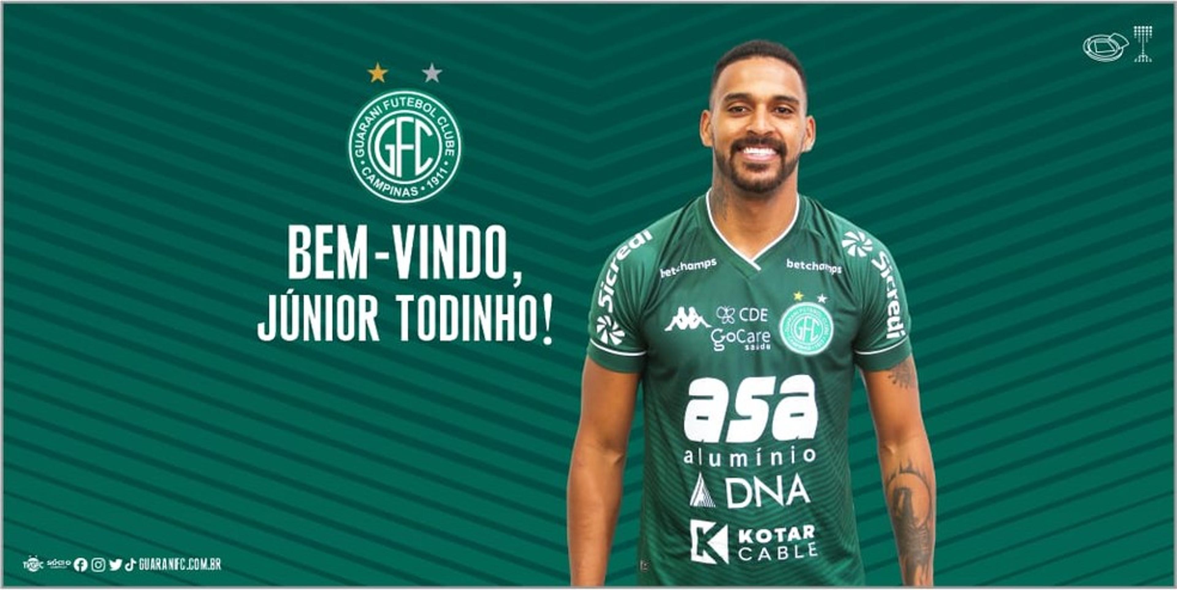 Júnior Todinho tem oficializado o seu retorno ao Guarani