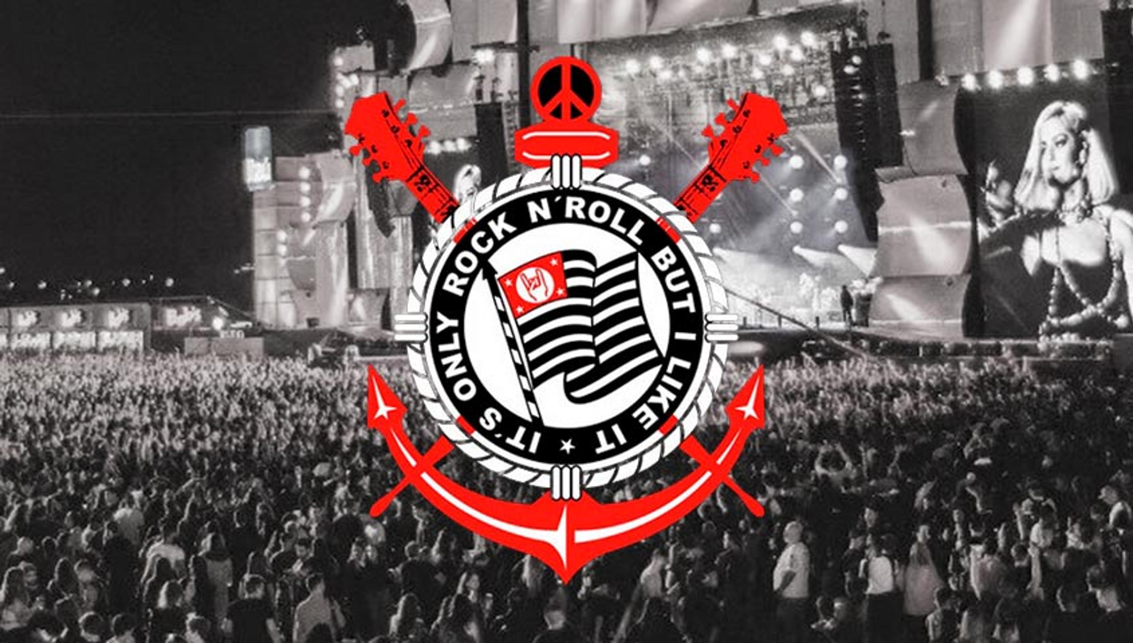 No clima do Rock in Rio, veja escudos de clubes misturados com bandas de rock