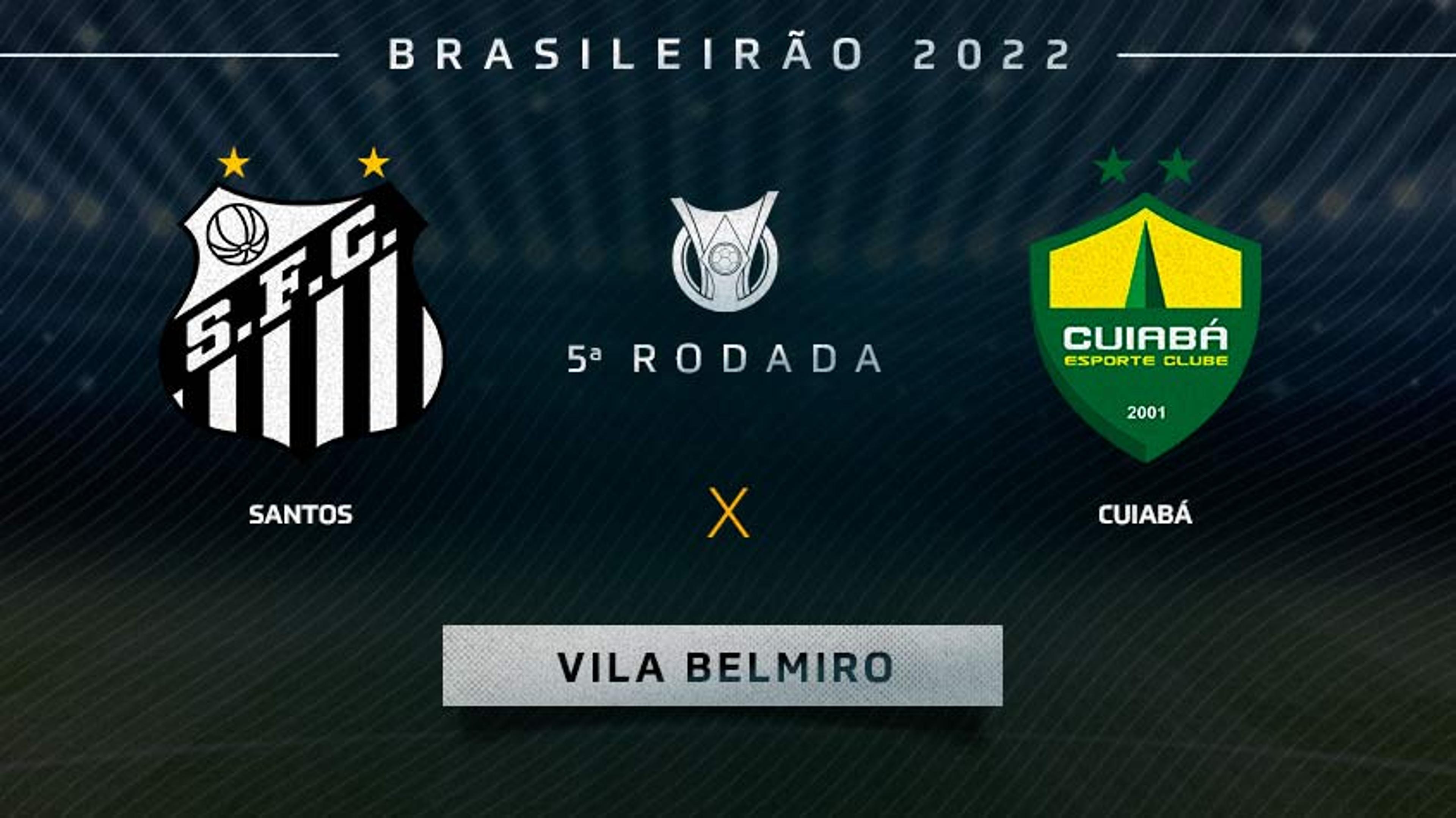 Santos x Cuiabá: prováveis times, desfalques e onde assistir ao jogo​