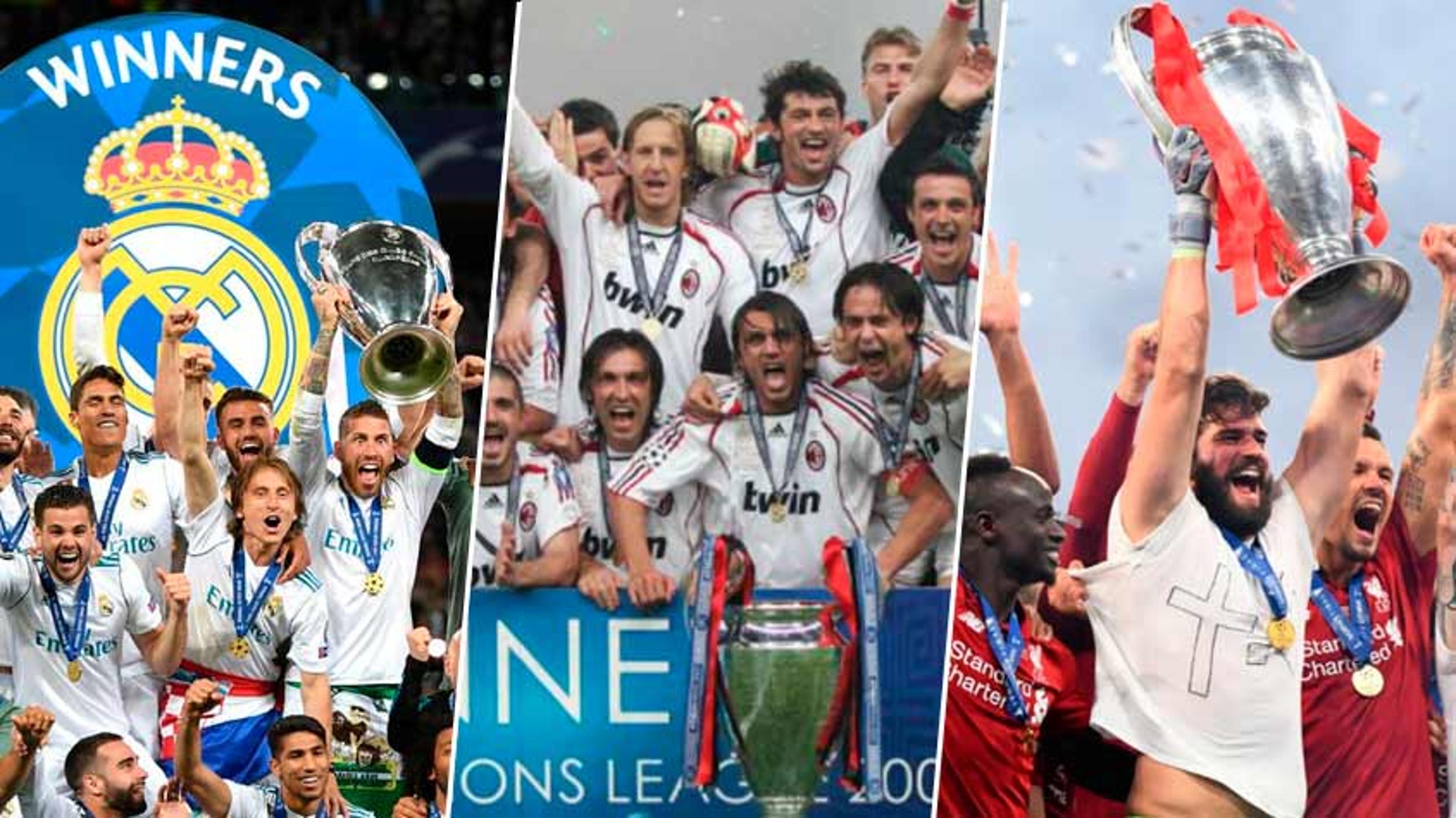 Saiba todos os campeões da história da Champions League