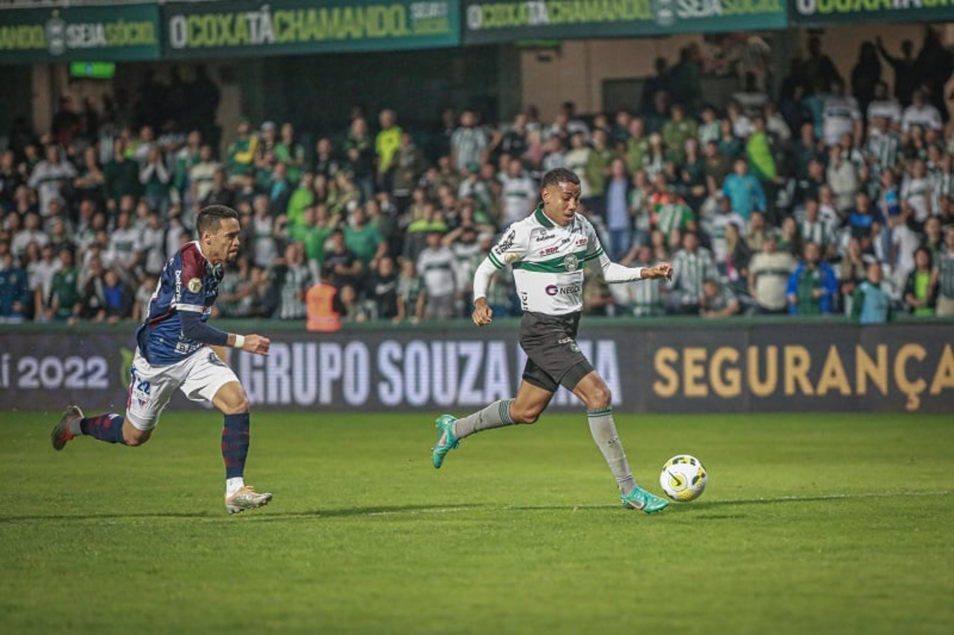 Diante do Fortaleza, Coritiba interrompeu série negativa no Brasileirão