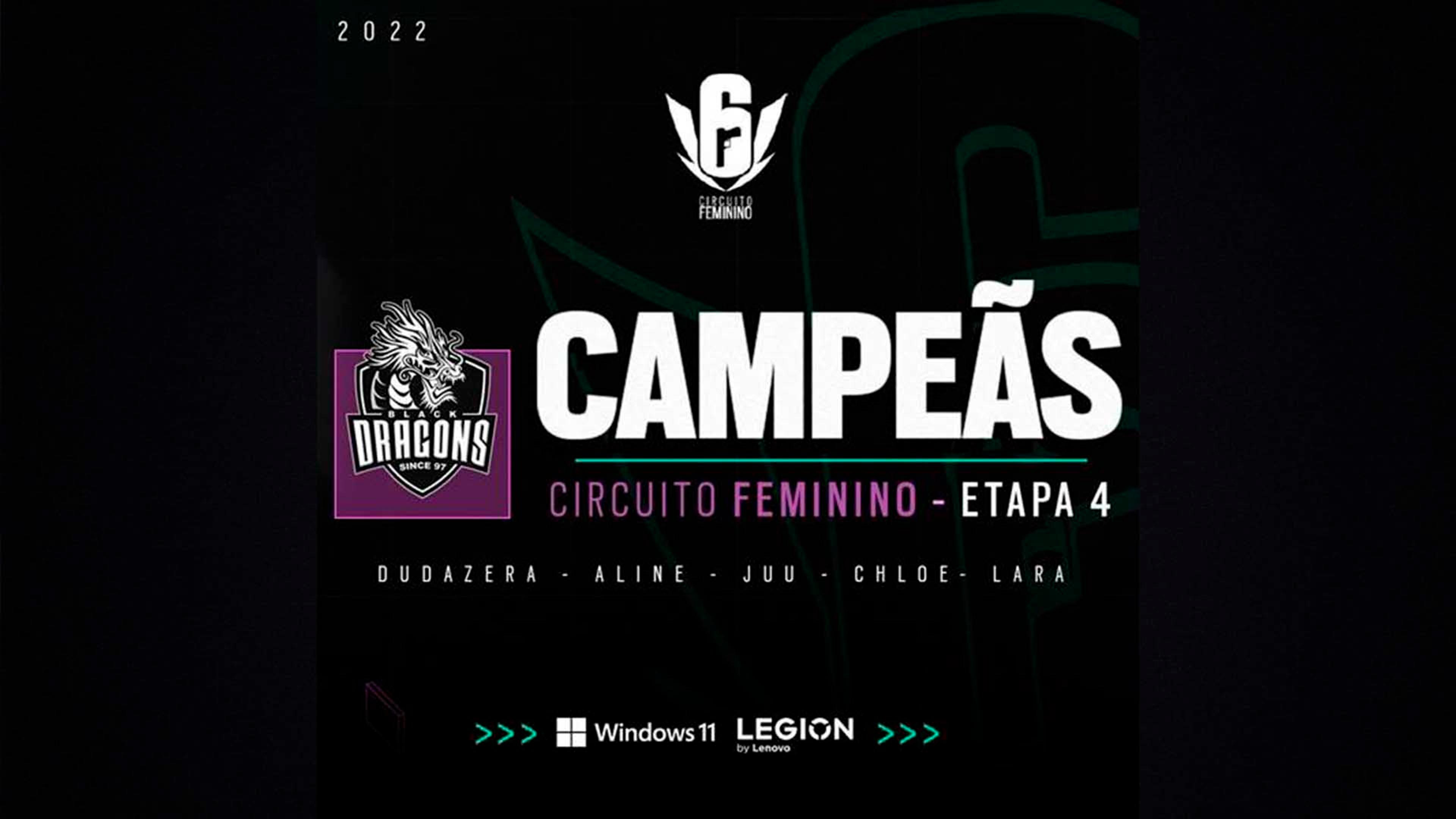 Black Dragons vence BB.W7M e conquista a quarta etapa do Circuito Feminino de R6