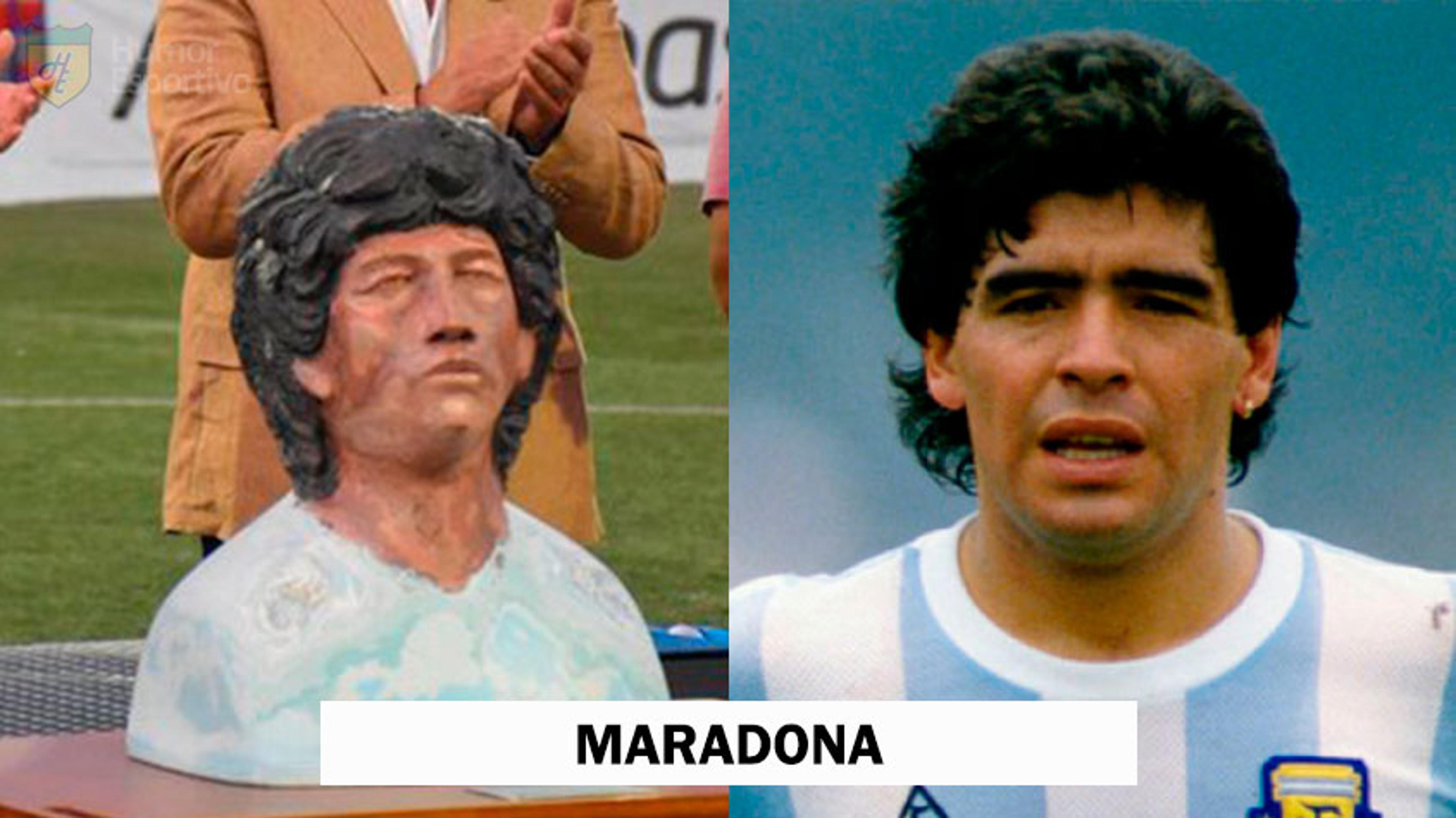 Homenagem a Maradona vira piada na web; veja esculturas bizarras de atletas