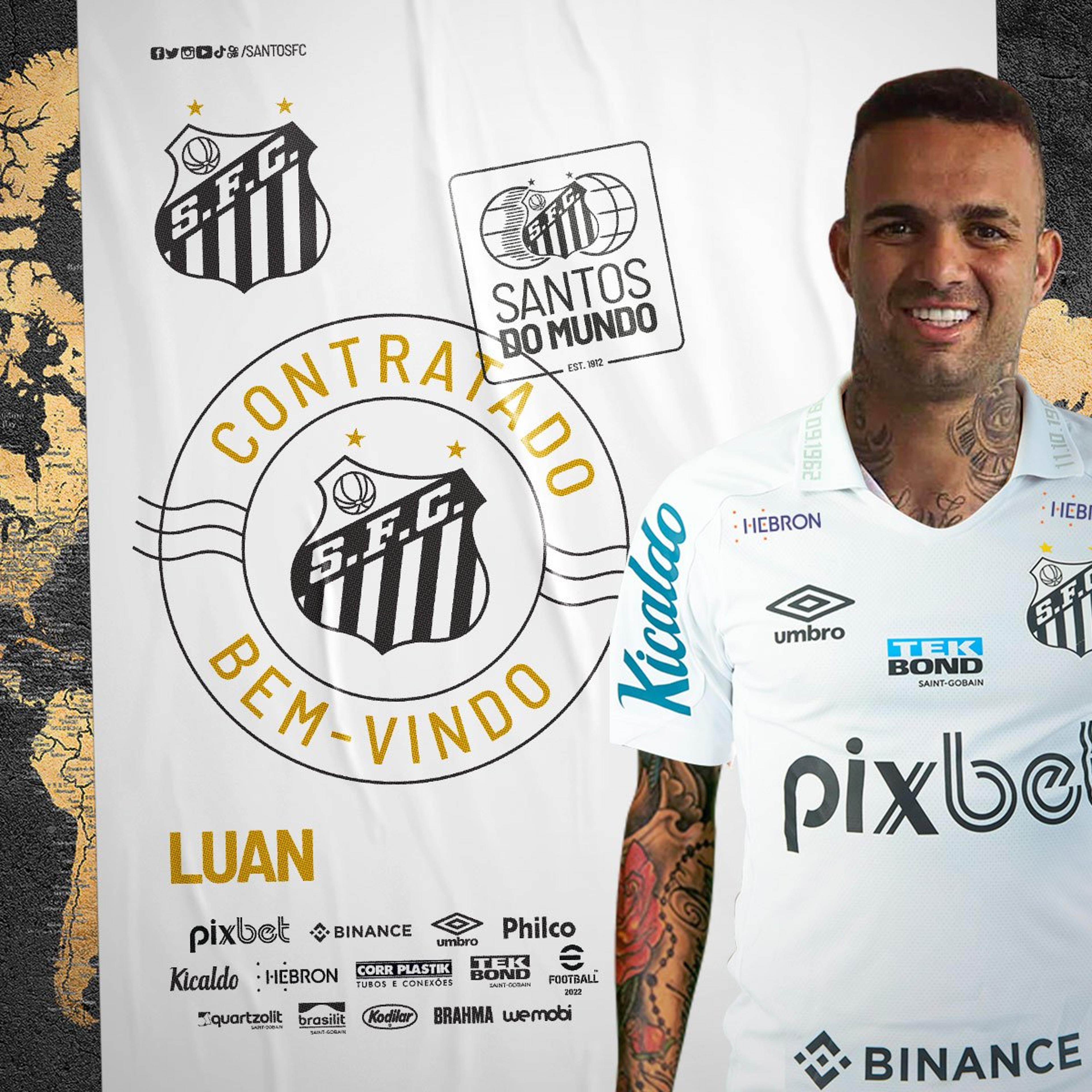 Santos anuncia a contratação do meia-atacante Luan