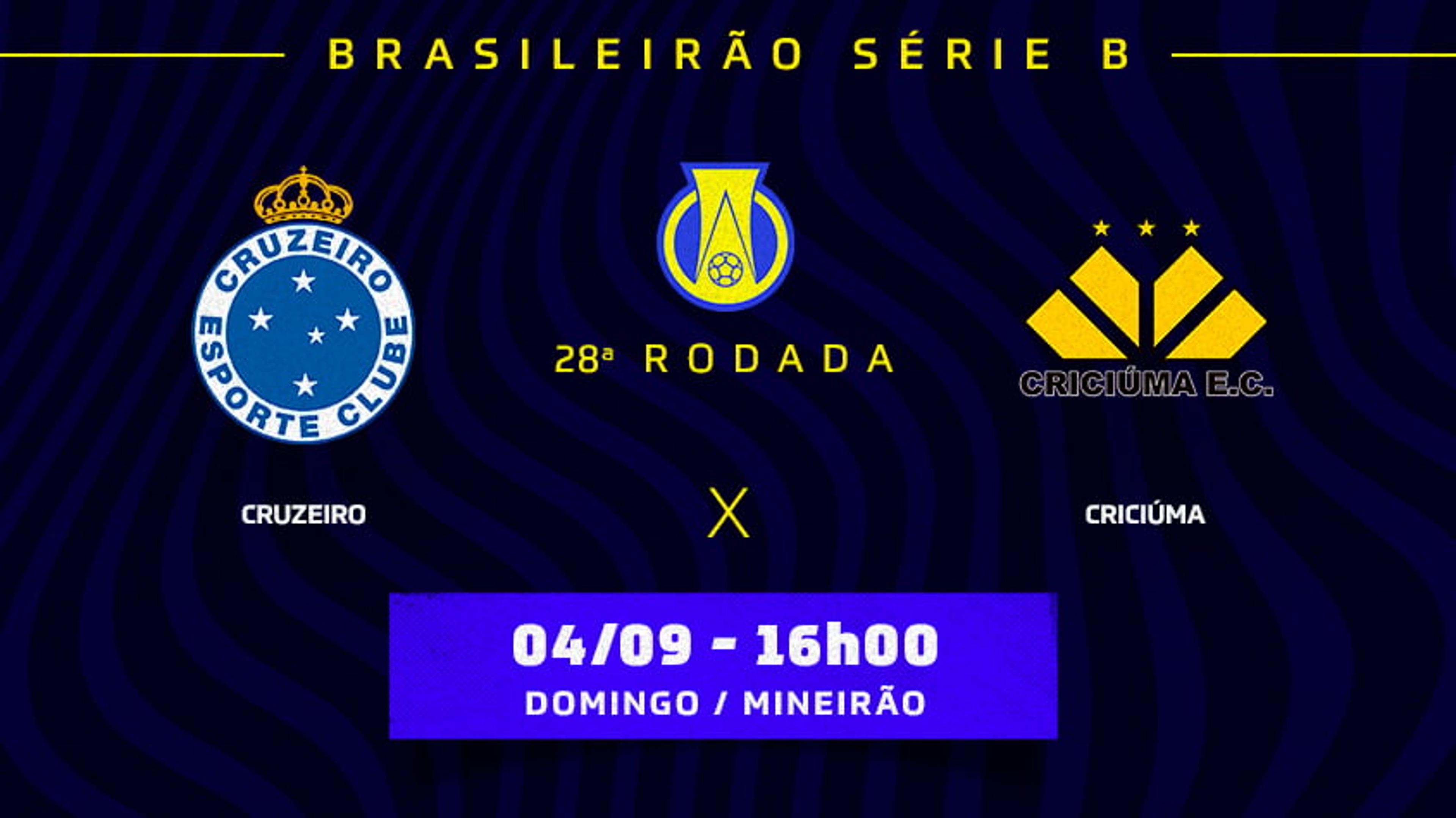 Cruzeiro x Criciúma: onde assistir, prováveis times, desfalques e mais