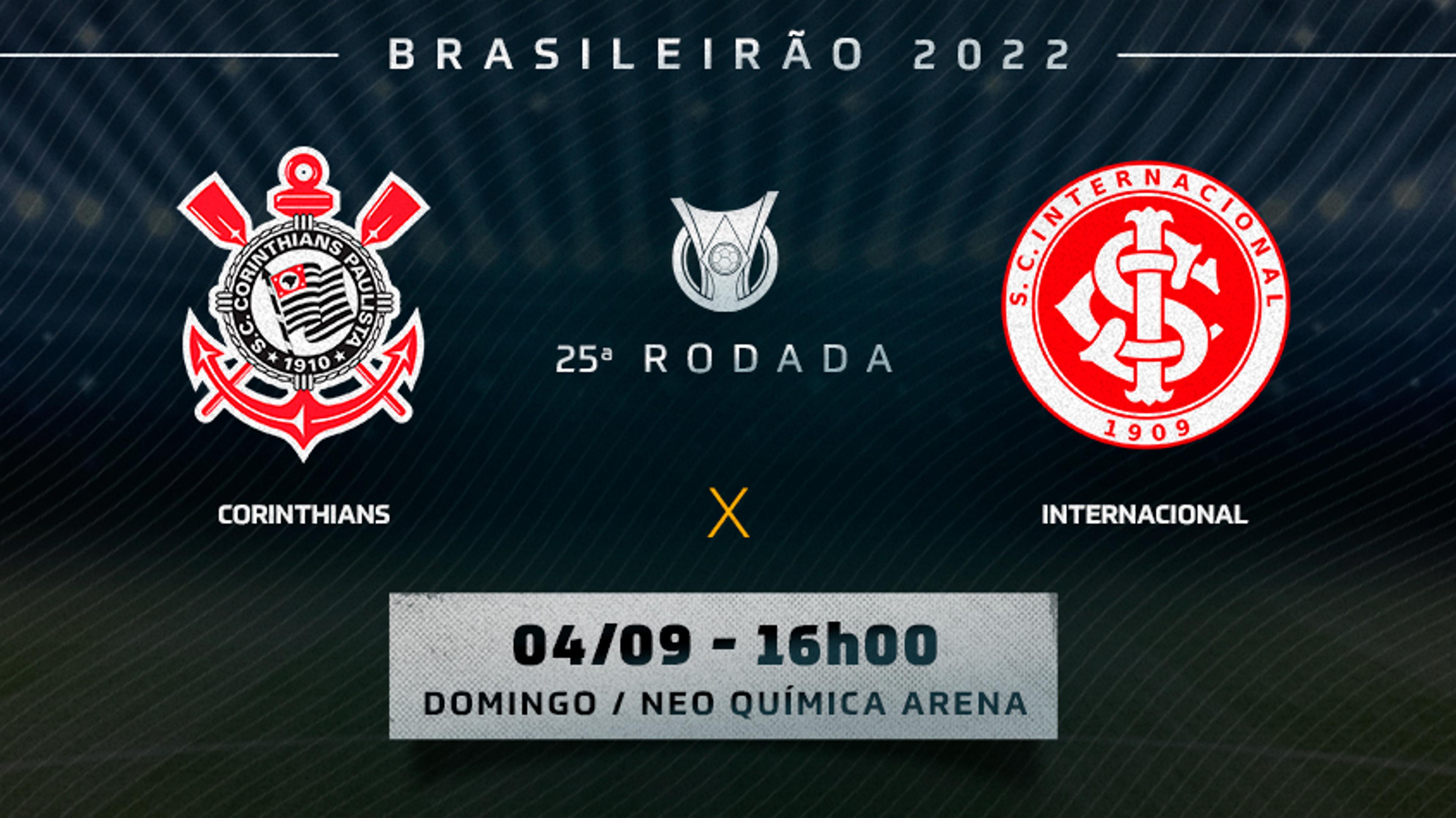 Corinthians x Internacional: prováveis escalações, desfalques e onde assistir ao duelo pelo Brasileiro