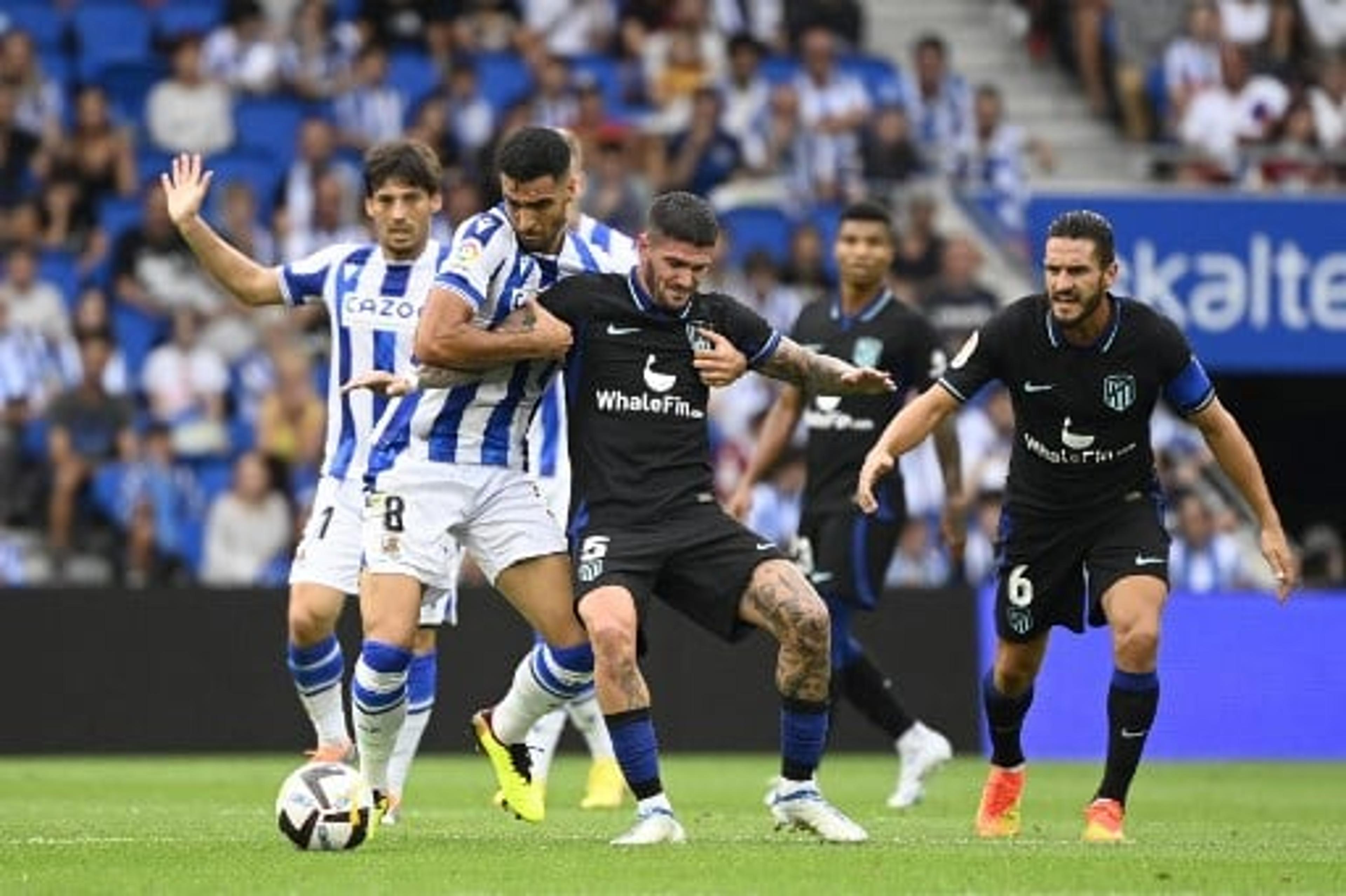 Com um gol em cada tempo, Real Sociedad e Atlético de Madrid ficam no empate pela La Liga