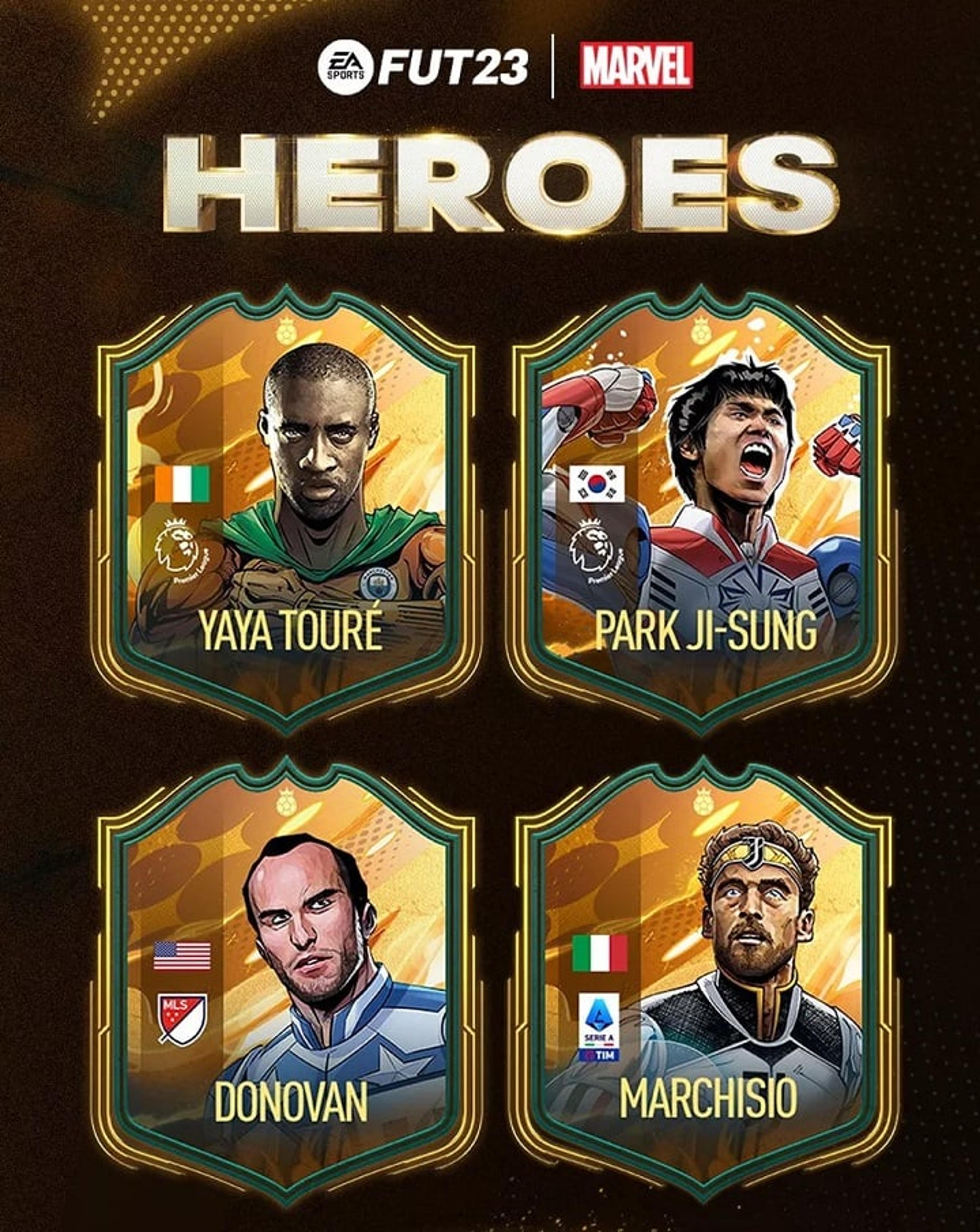 No estilo ‘Vingadores’ e com Lúcio e Forlán, FIFA 23 tem suas cartas de ‘heróis’ reveladas; confira