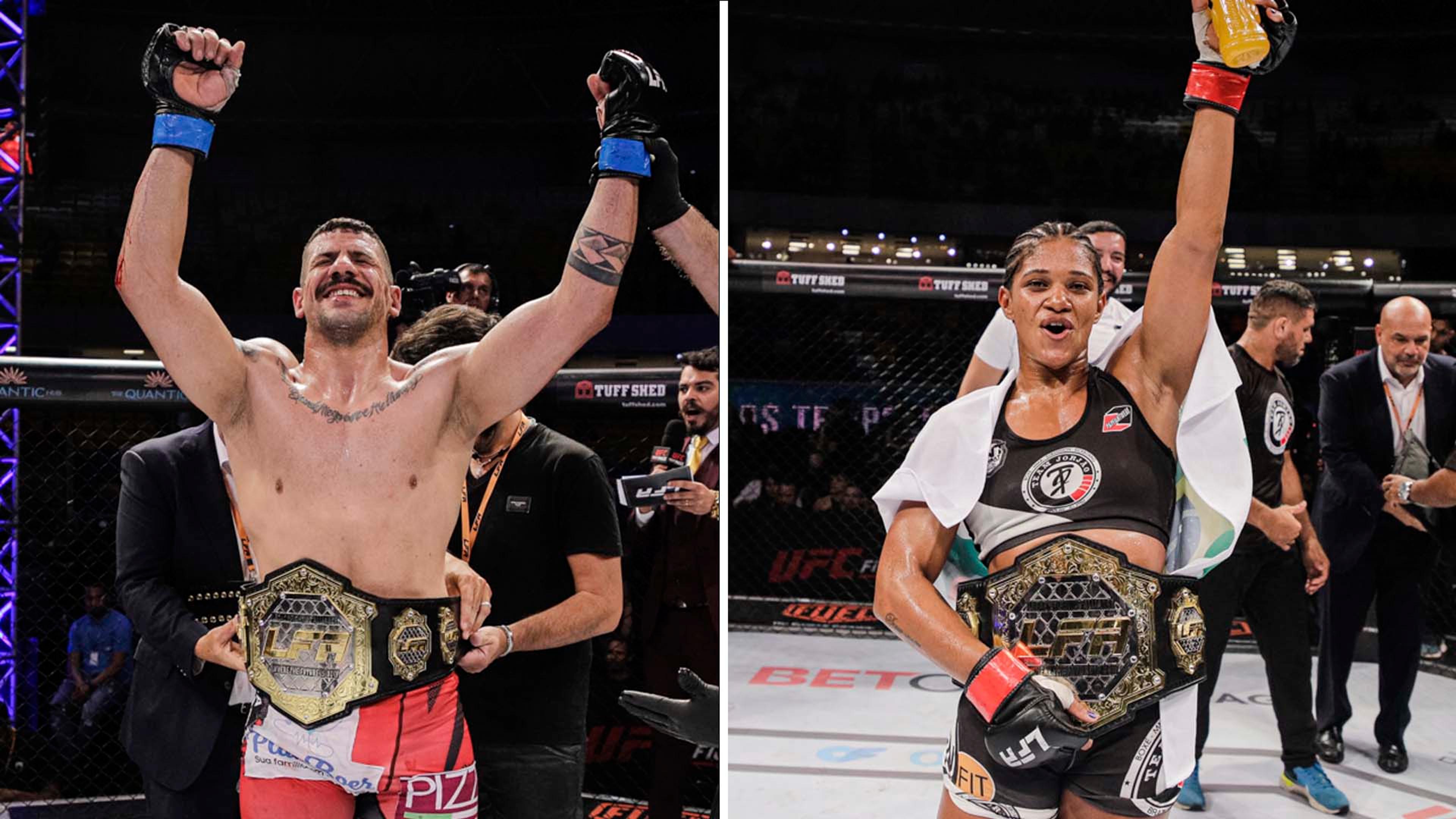 Em evento histórico, LFA 143 consagra Bruno Lopes e Gabi Fernandes