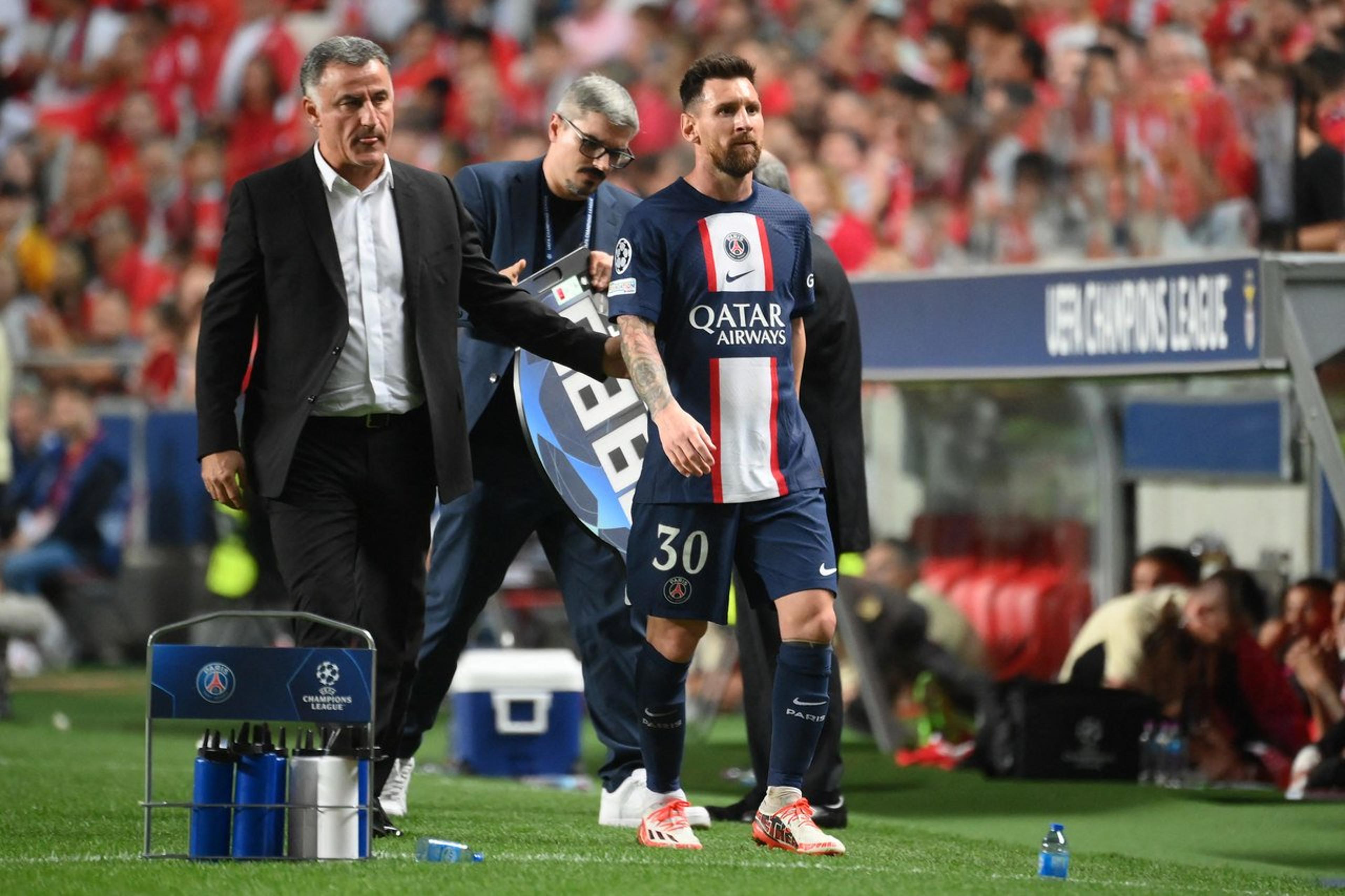 Galtier comenta empate do PSG com o Benfica e explica substituição de Messi