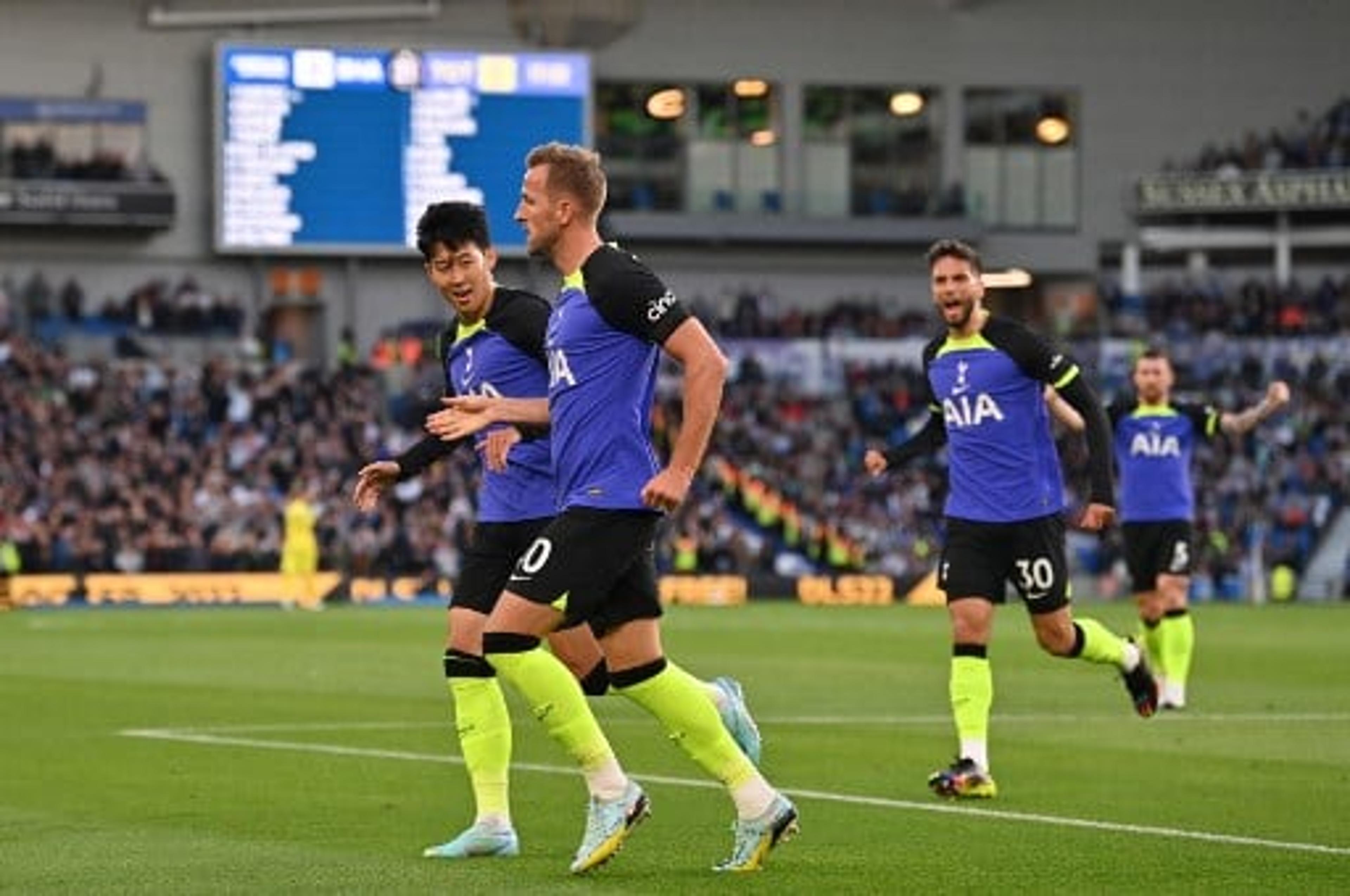 Kane marca, e Tottenham vence o Brighton fora de casa pela Premier League