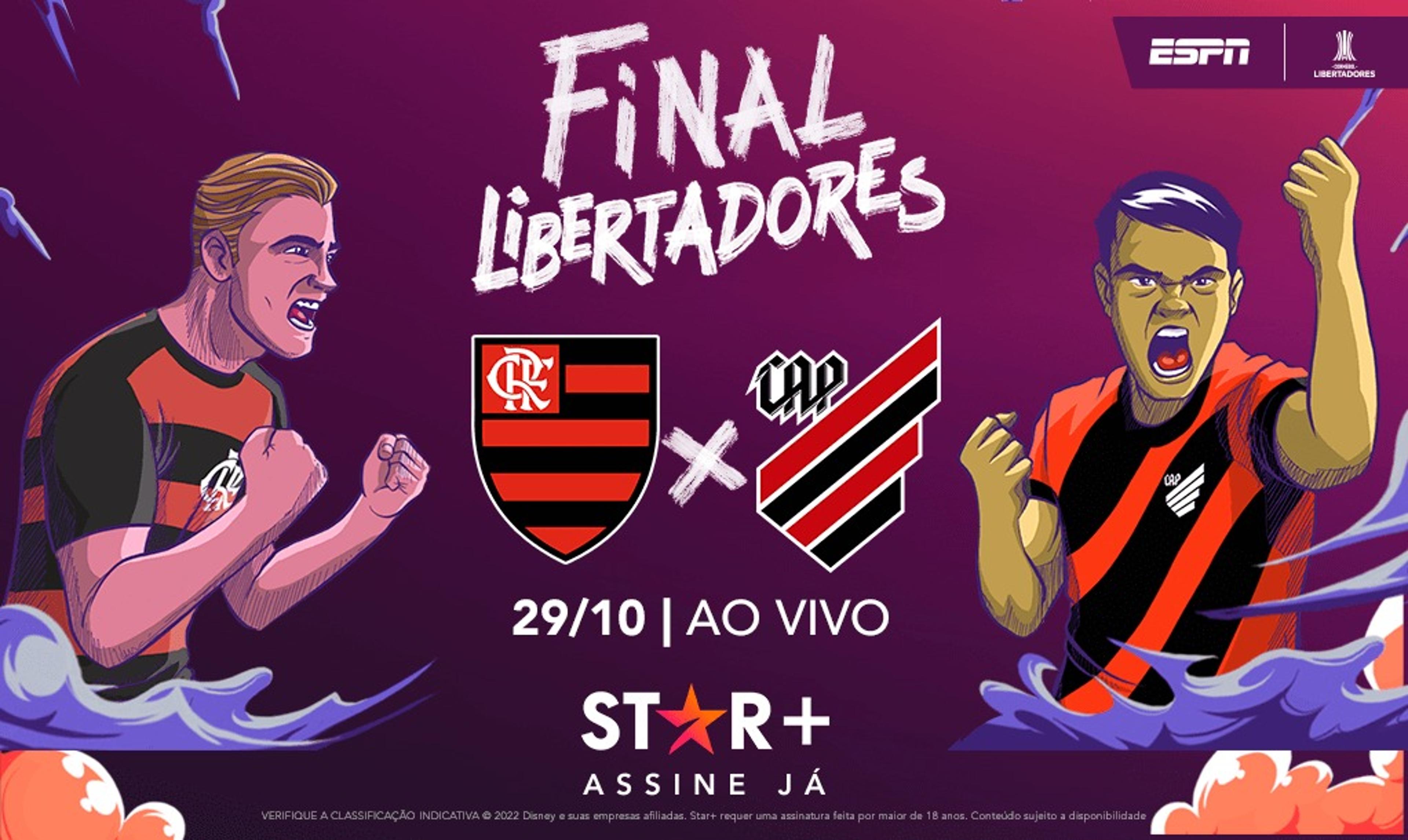 ESPN e Star+ investem em ações com Flamengo e Athletico-PR para promover a final da Libertadores