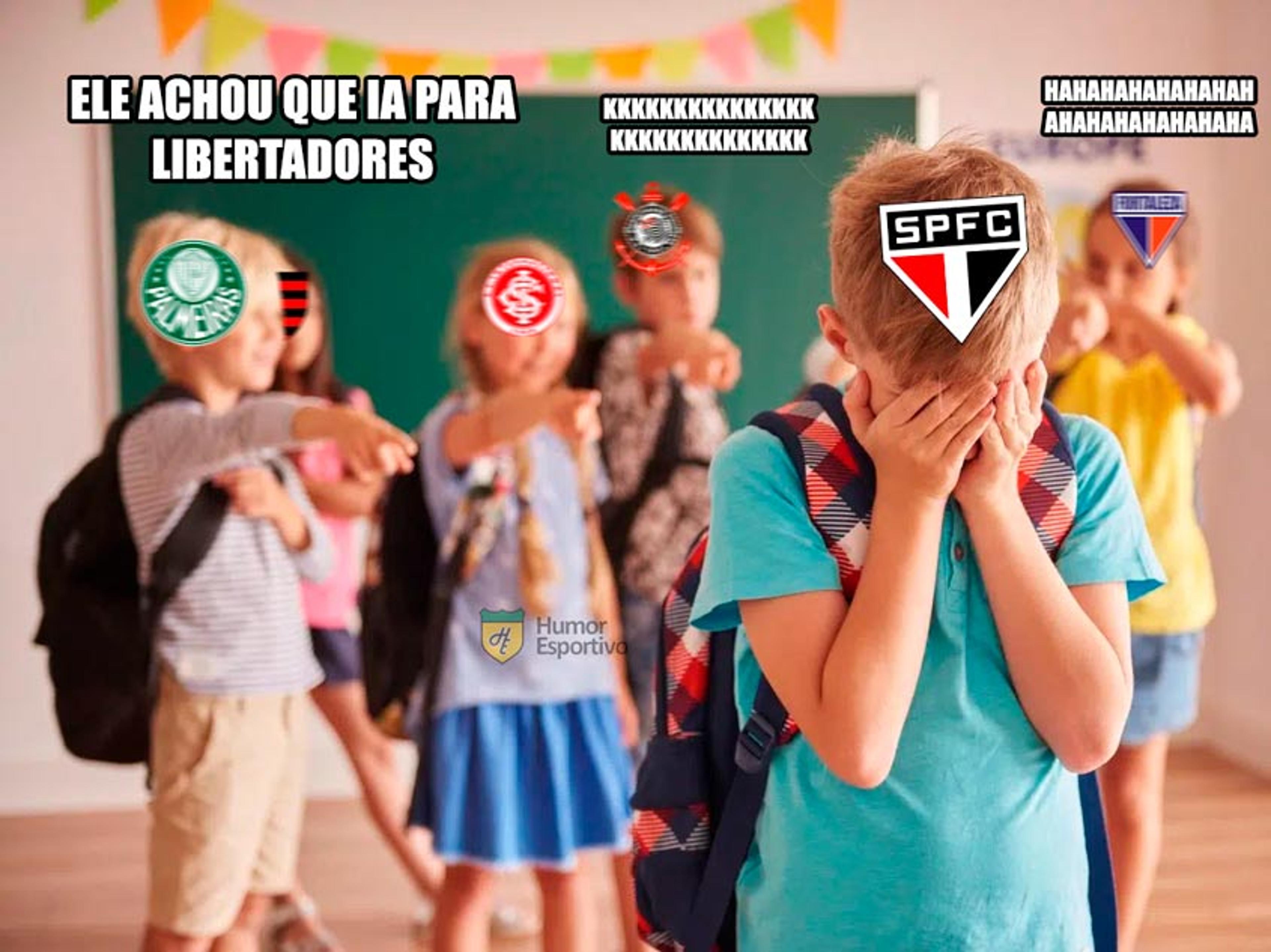 Fora da Libertadores, São Paulo é alvo de memes dos torcedores rivais