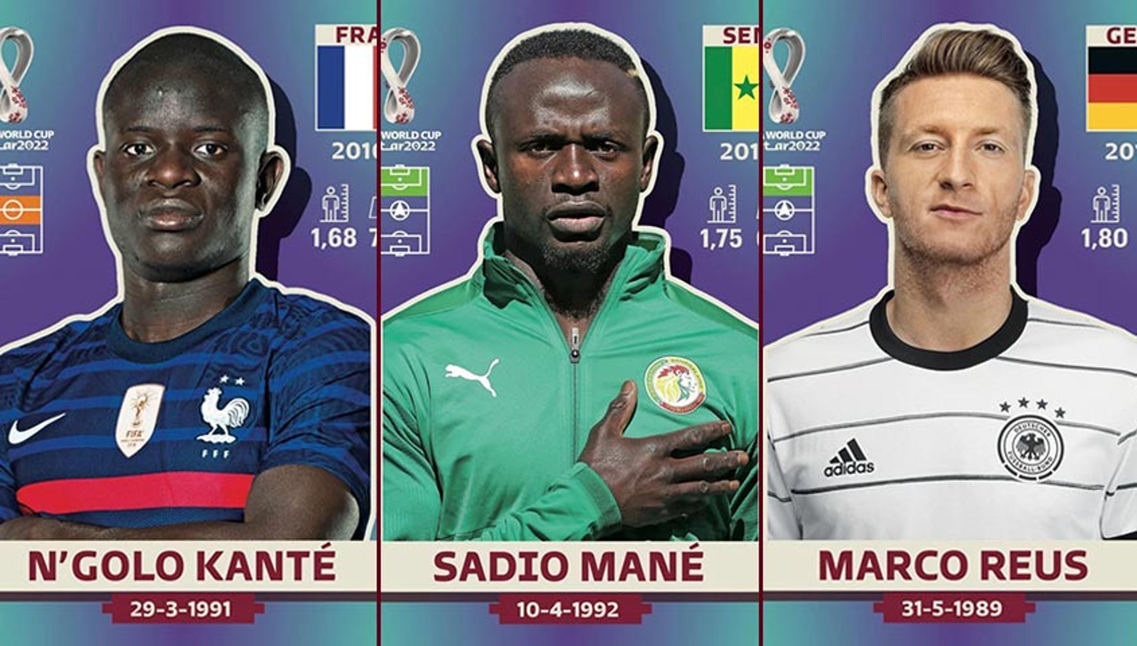 Sadio Mané entra na lista! Veja jogadores do álbum que estão fora da Copa do Mundo