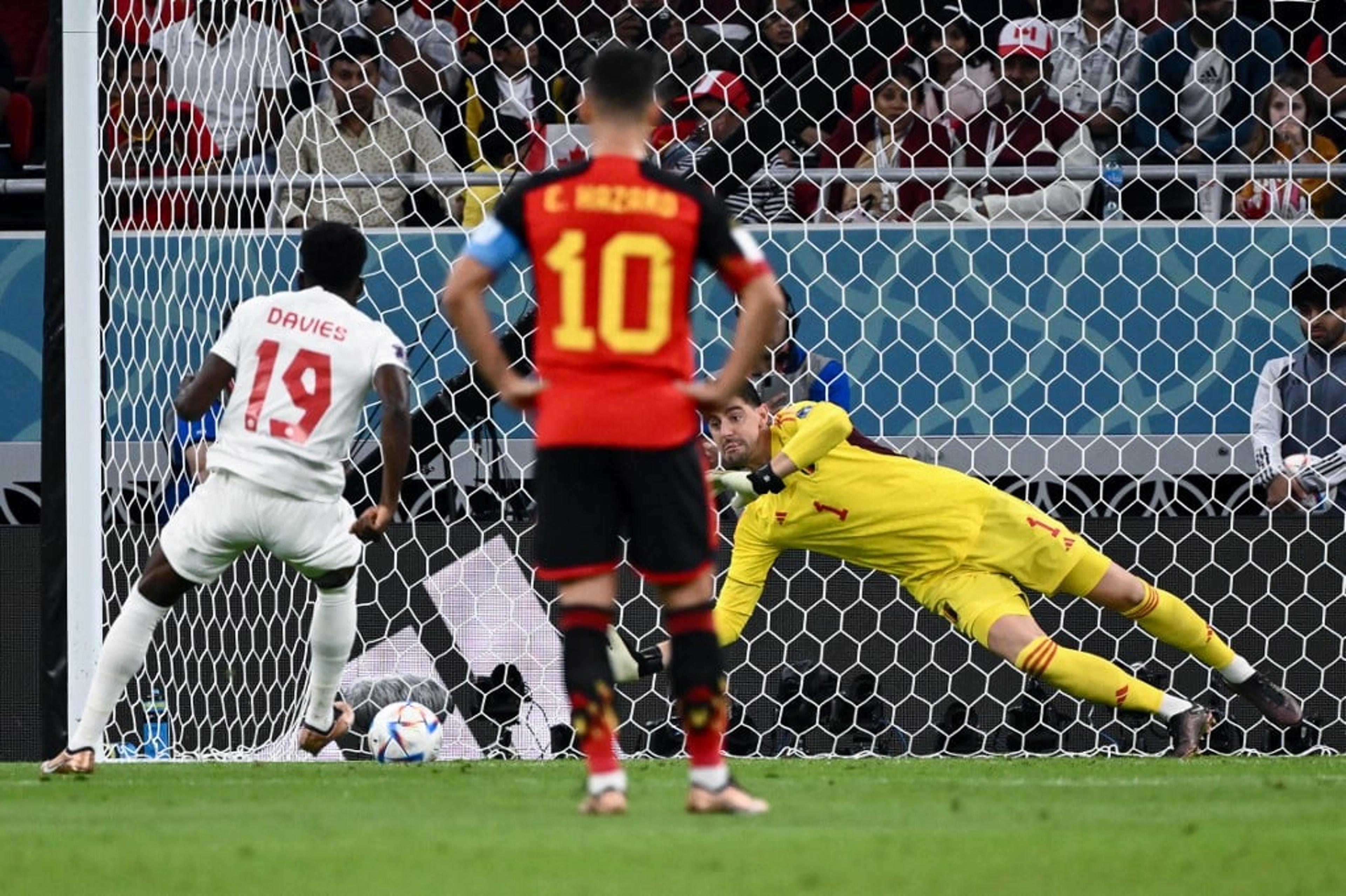 Courtois pega pênalti, Bélgica sofre, mas vence o Canadá na estreia da Copa do Mundo