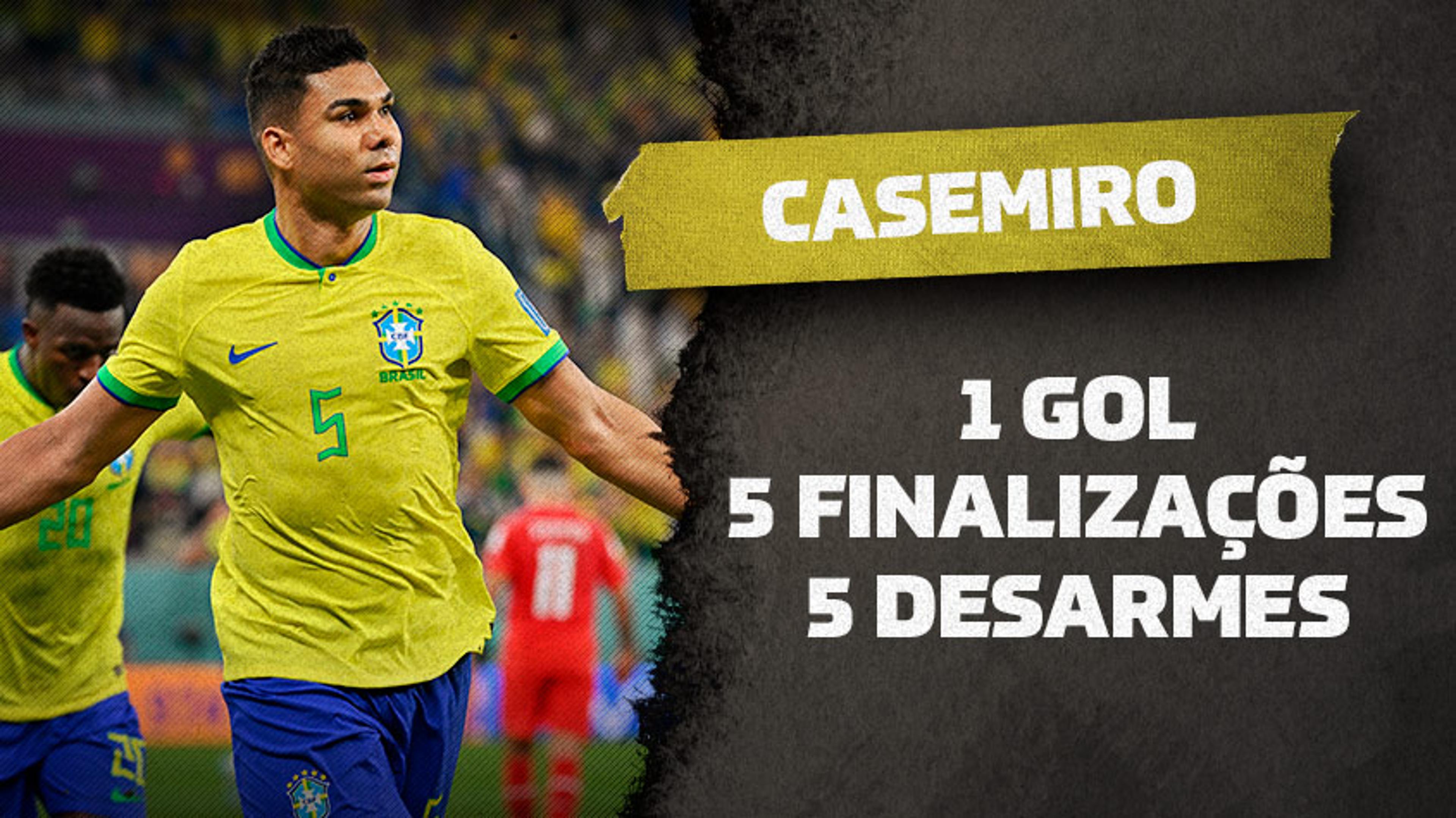 Casemiro vira arma ofensiva da Seleção Brasileira na Copa do Mundo