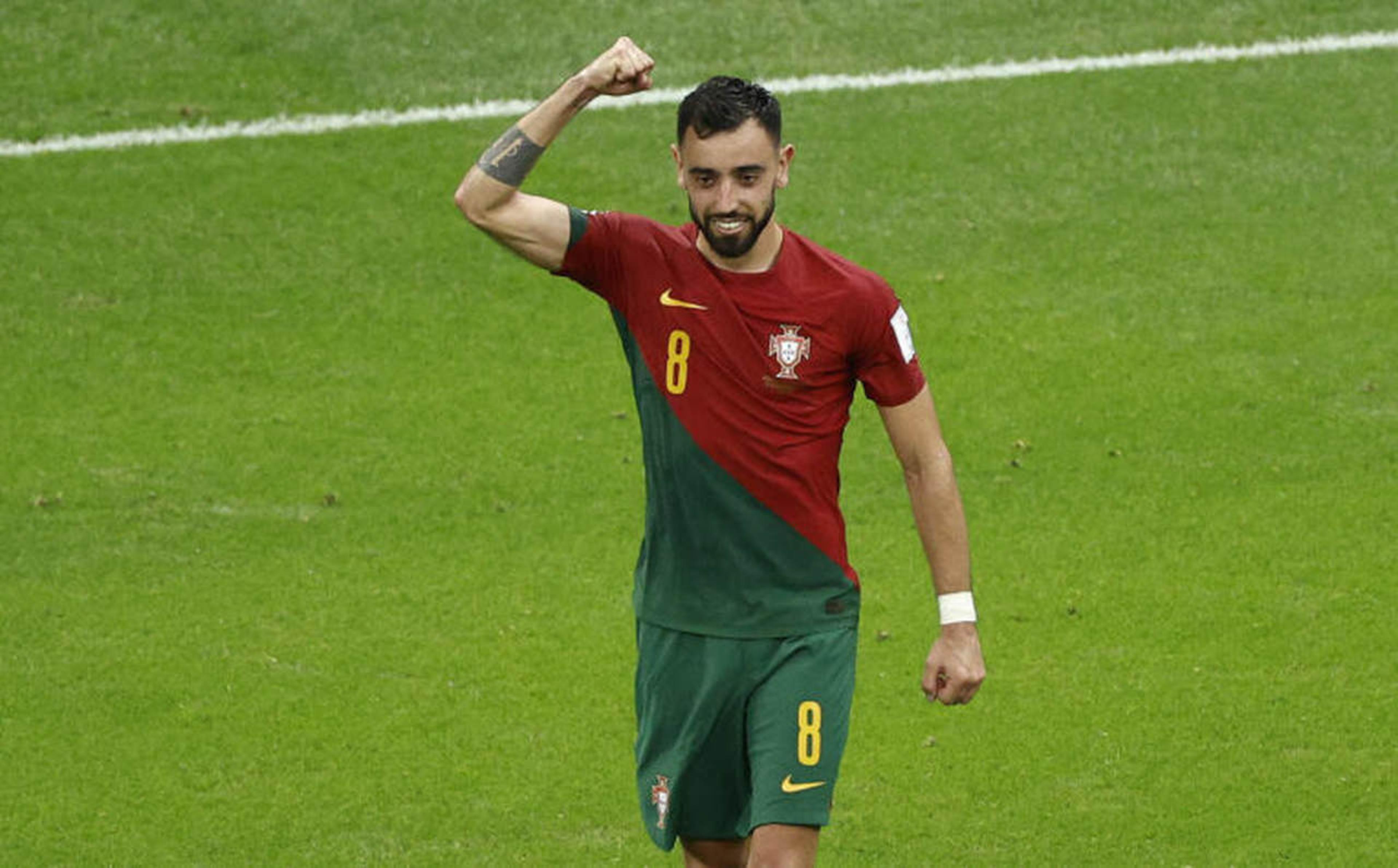 Com Cristiano Ronaldo em baixa, Bruno Fernandes assume protagonismo em Portugal na Copa