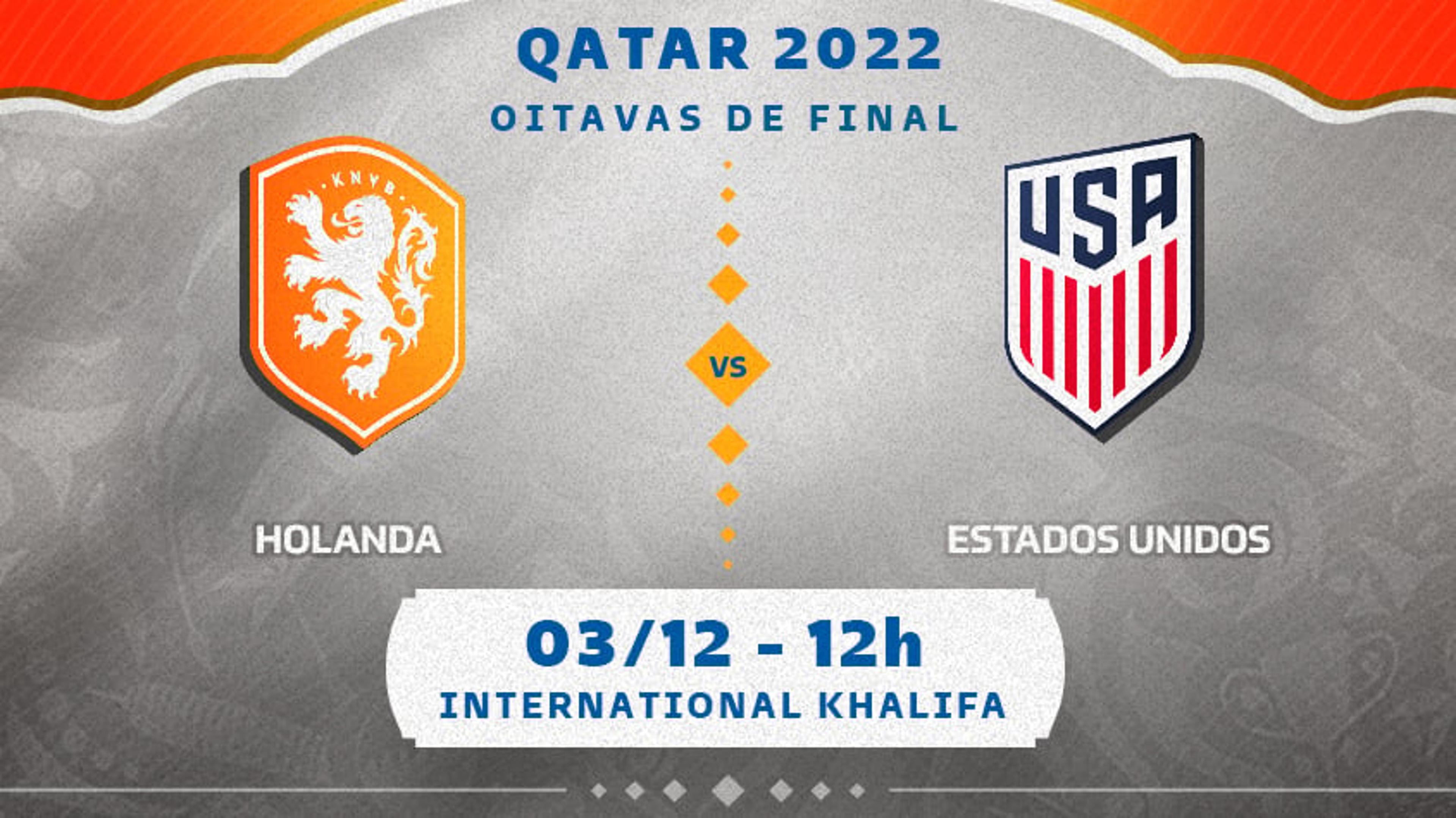 Holanda x Estados Unidos: onde assistir, horário e escalações do jogo das oitavas da Copa do Mundo