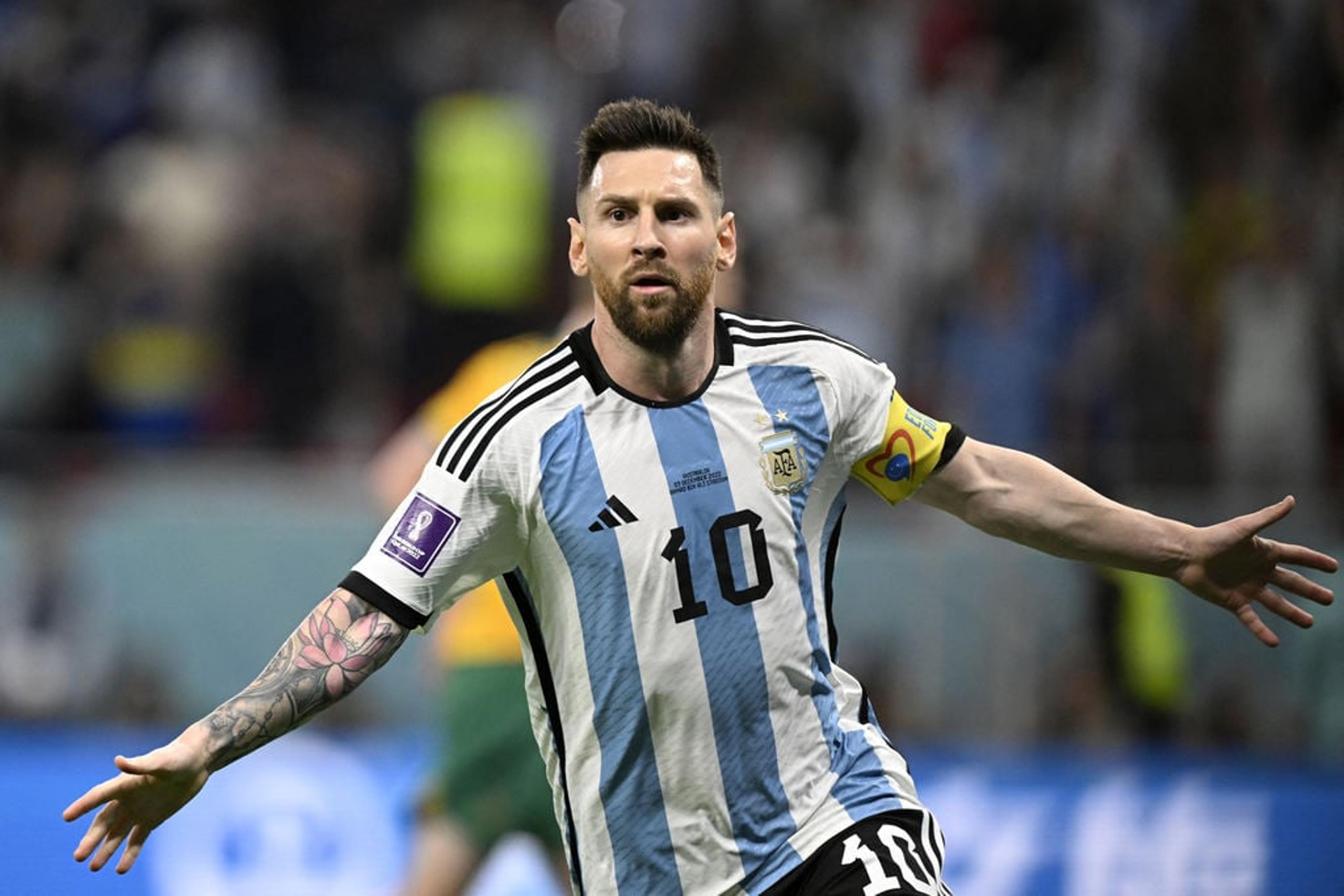 Messi marca primeiro gol em mata-mata de Copa do Mundo e supera feito de Maradona