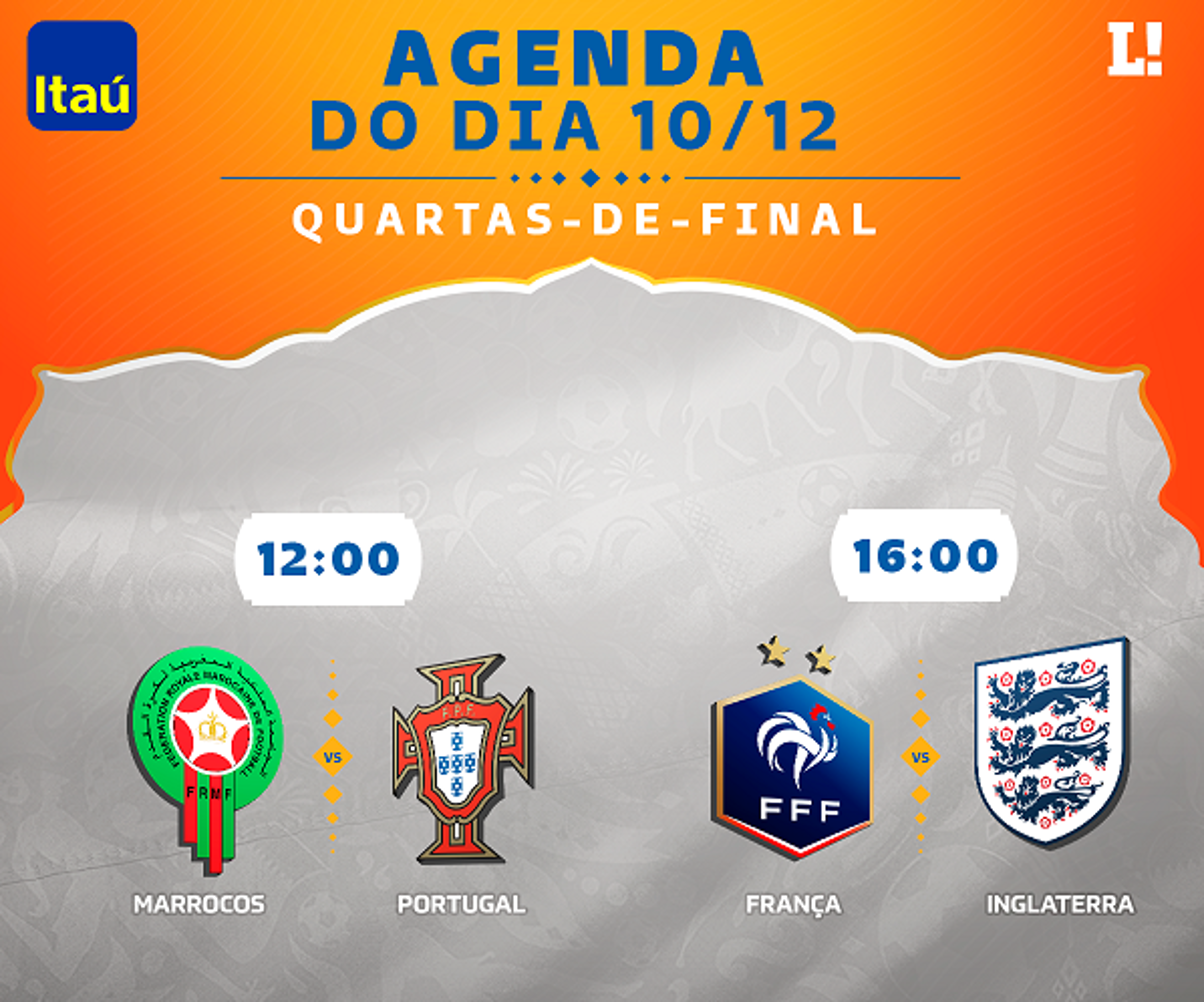 Agenda da Copa: veja horários e onde assistir aos jogos deste sábado