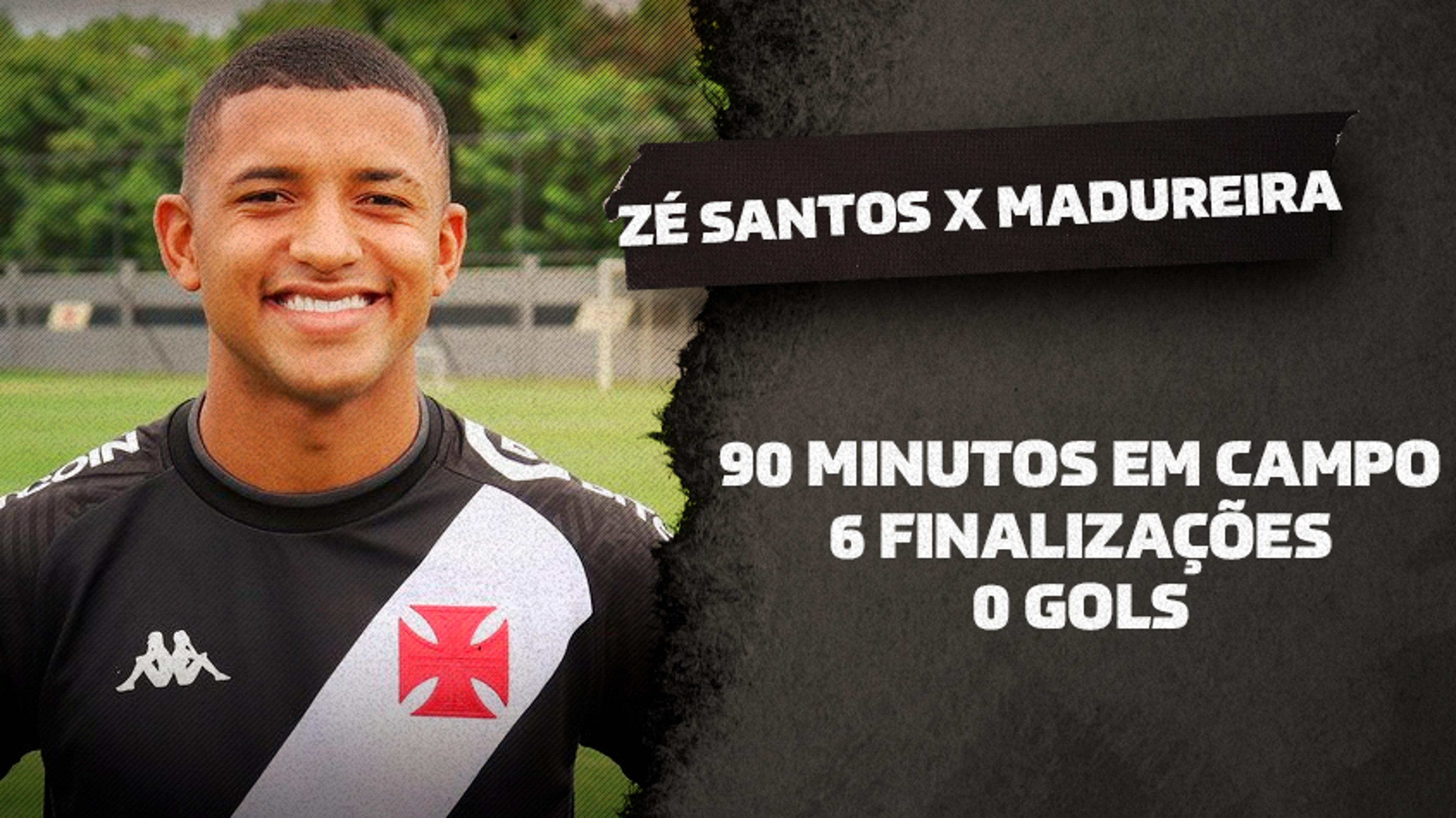 Zé Santos tem chances, mas passa em branco em sua estreia como titular do Vasco