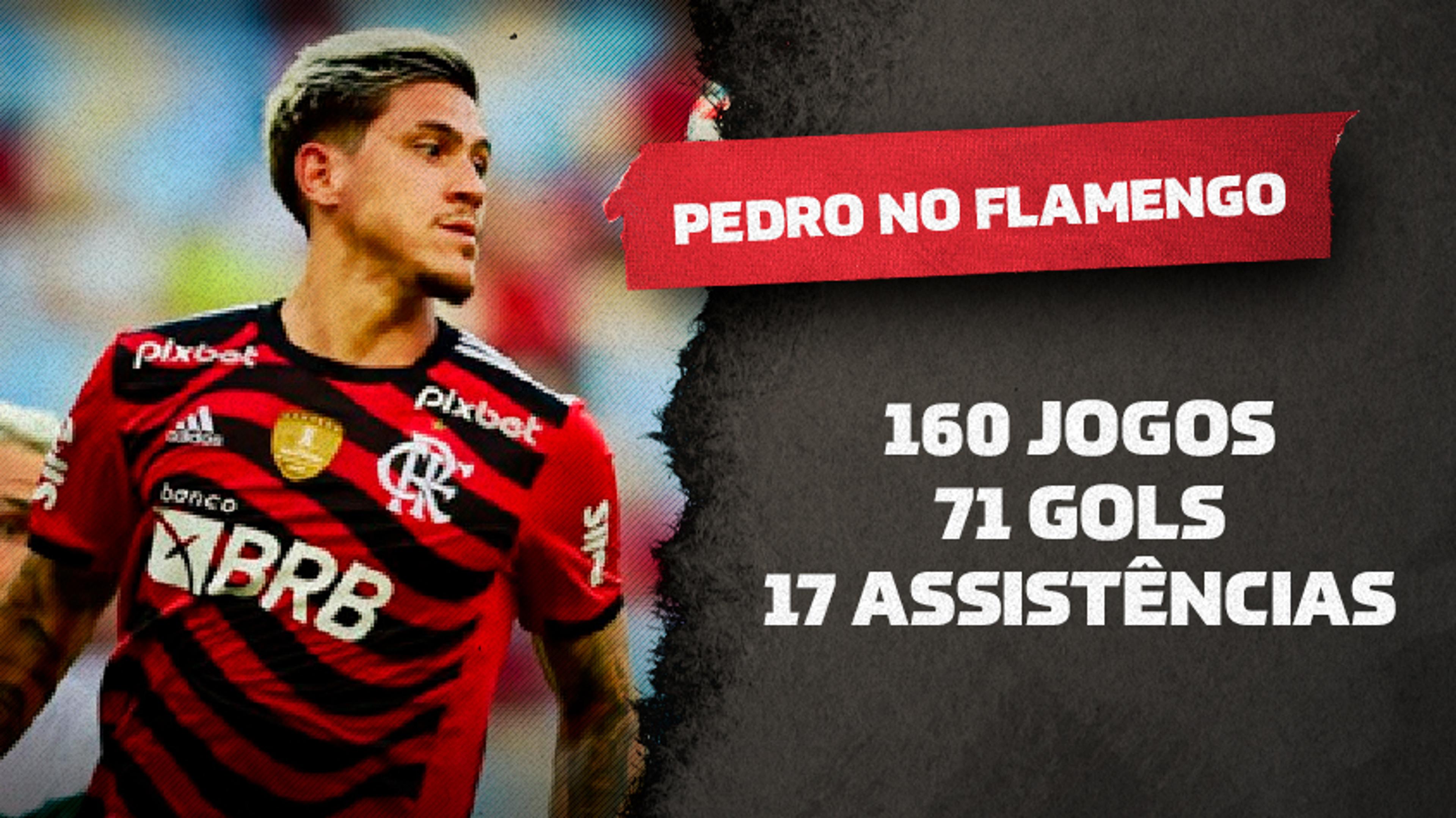 Pedro fica perto de entrar no top 3 dos maiores artilheiros do Flamengo neste século