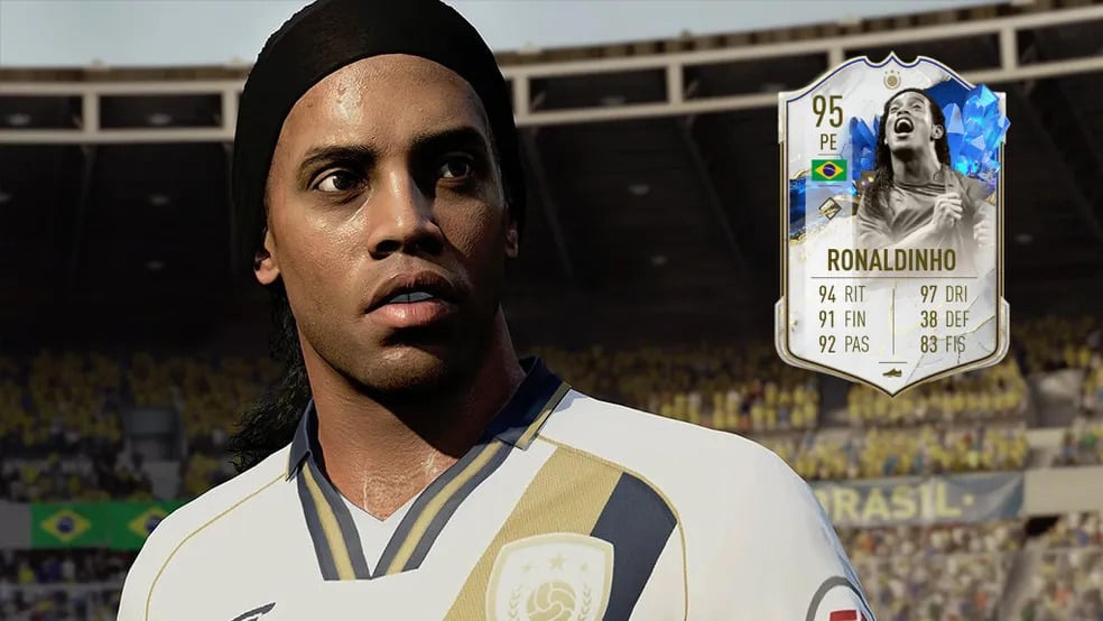 Ronaldinho supera Garrincha em novo card do FIFA 23