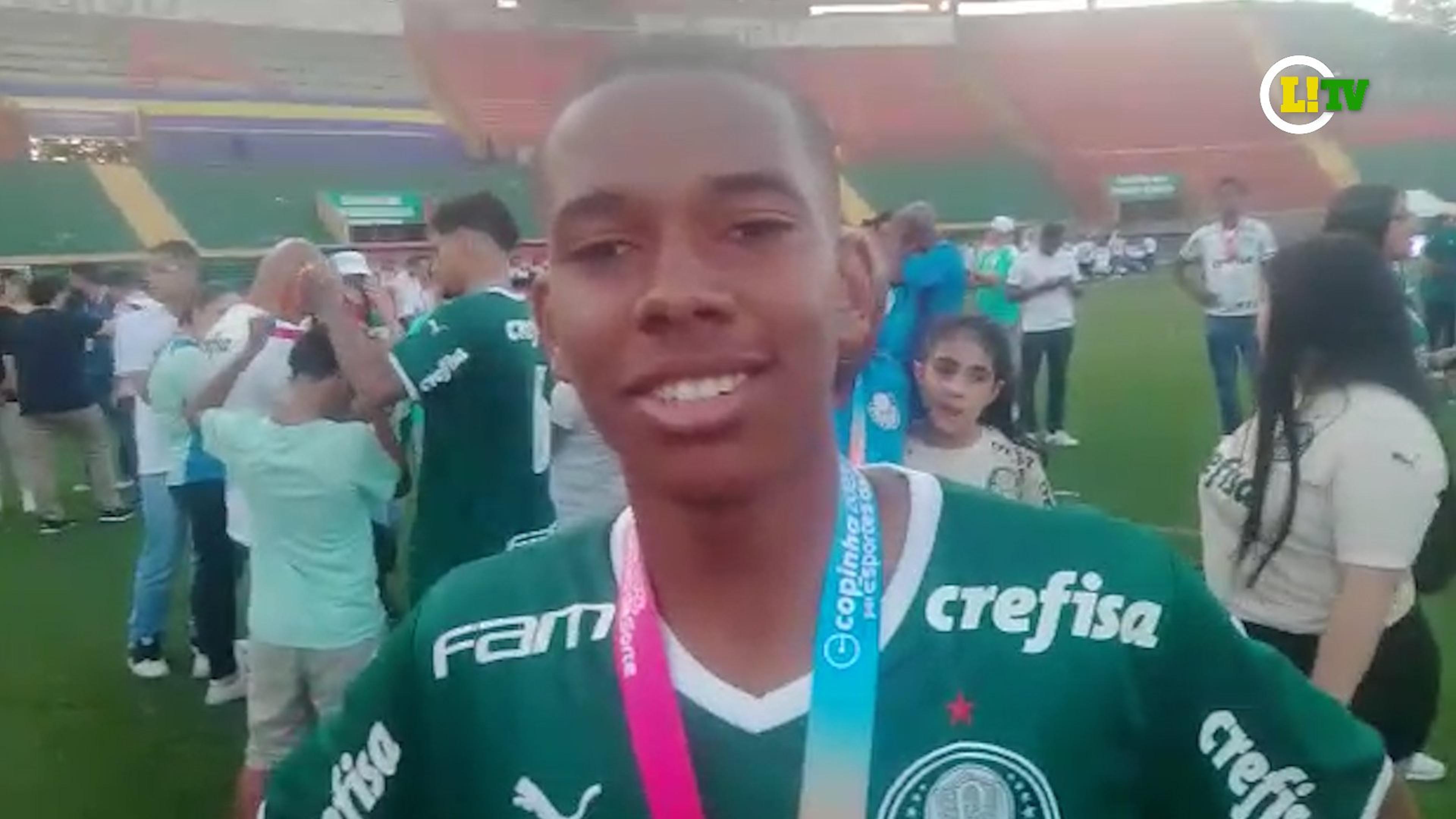 ‘Quero conquistar meu espaço aos poucos’, diz Estêvão, após cativar corações no Palmeiras com título da Copinha