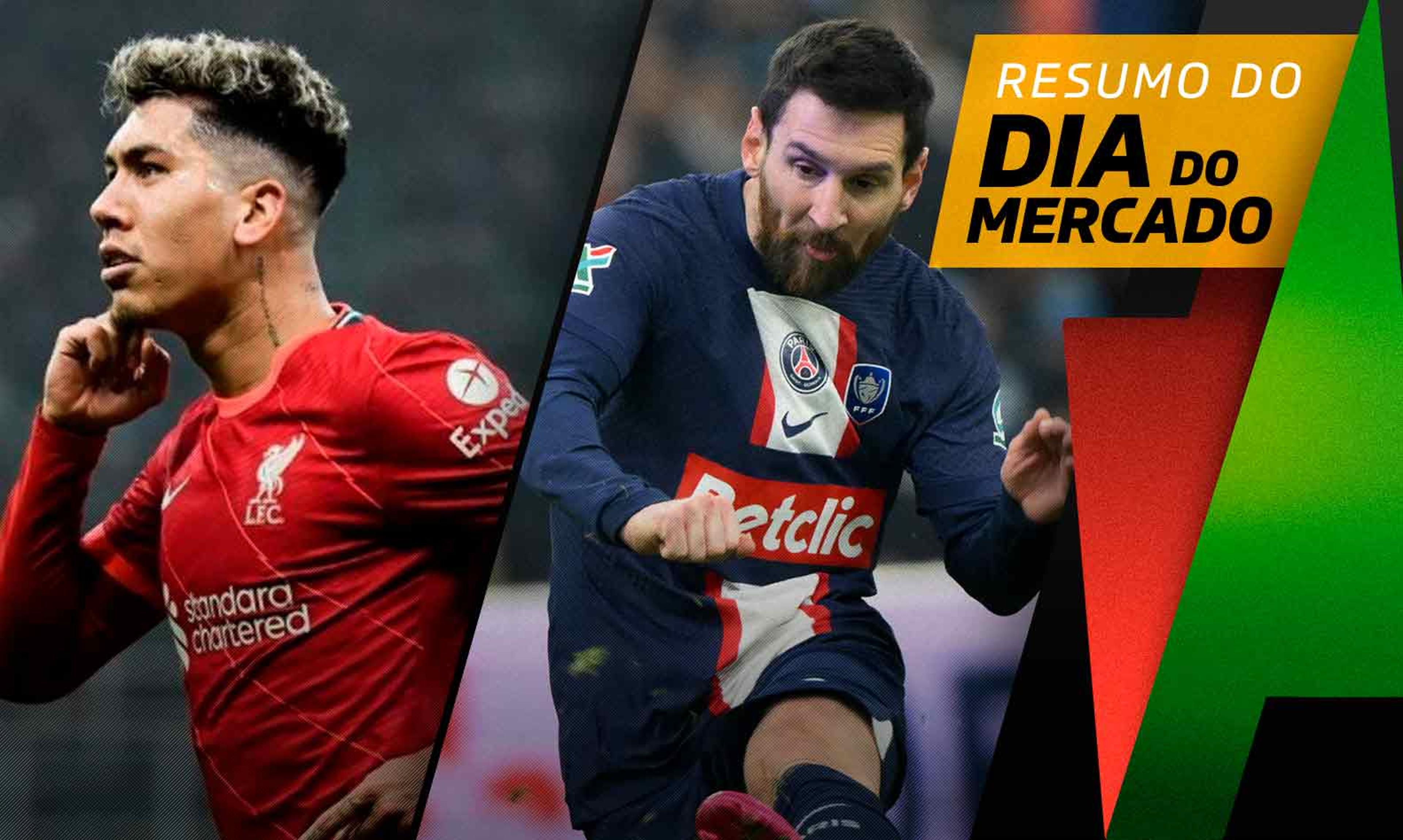 Firmino na mira de clube espanhol, pai diz se Messi retornará ao Barcelona… O Dia do Mercado!