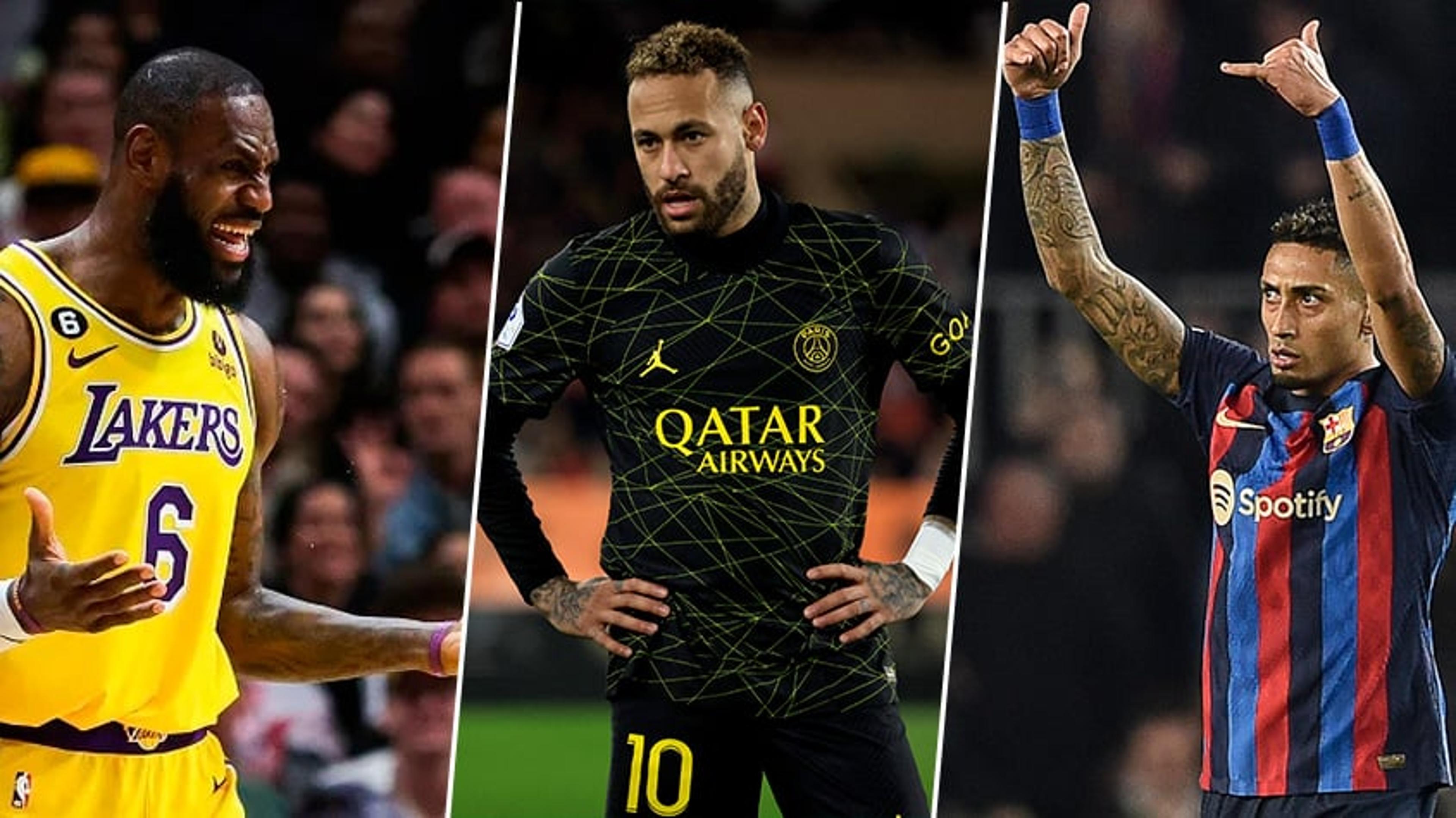 Neymar em campo e Lebron James em quadra… Saiba onde assistir aos eventos esportivos deste domingo