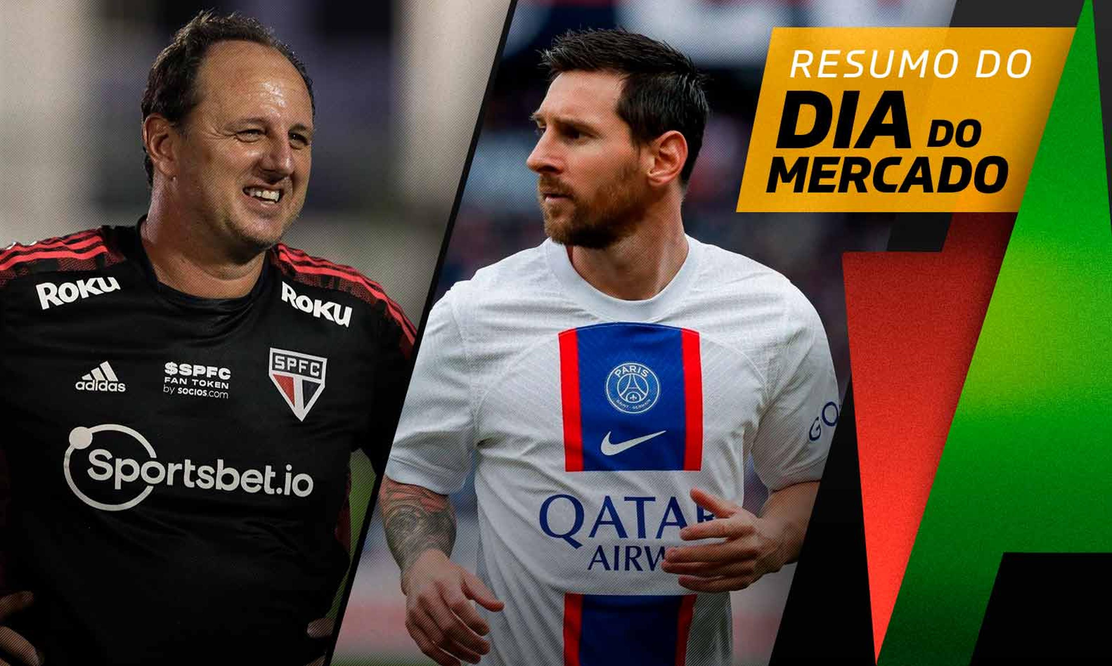 São Paulo libera meia, Messi conversa com gigante europeu, Vasco anuncia atacante… O Dia do Mercado!