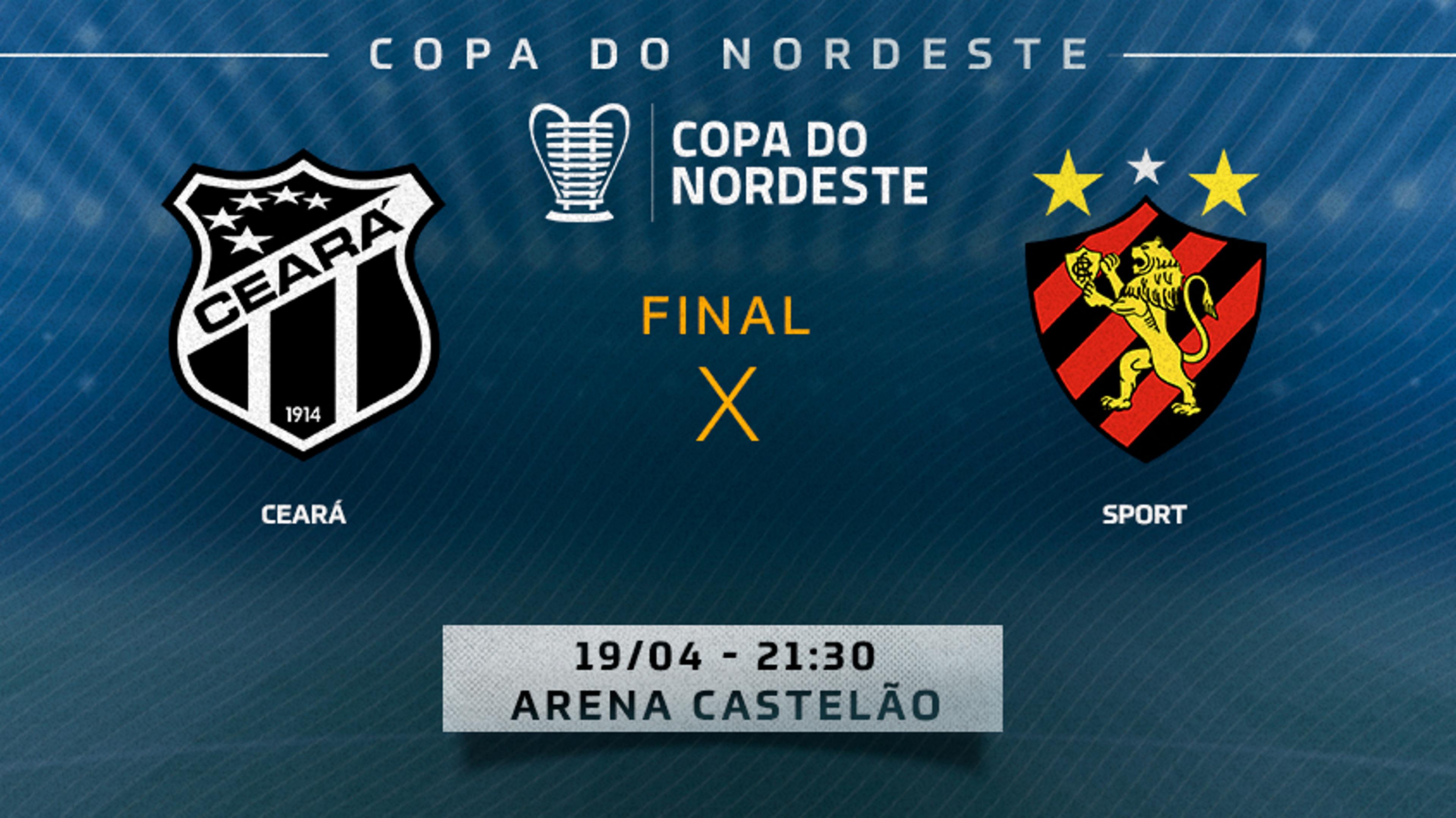 Ceará x Sport: onde assistir ao vivo, horário e escalações da final da Copa do Nordeste