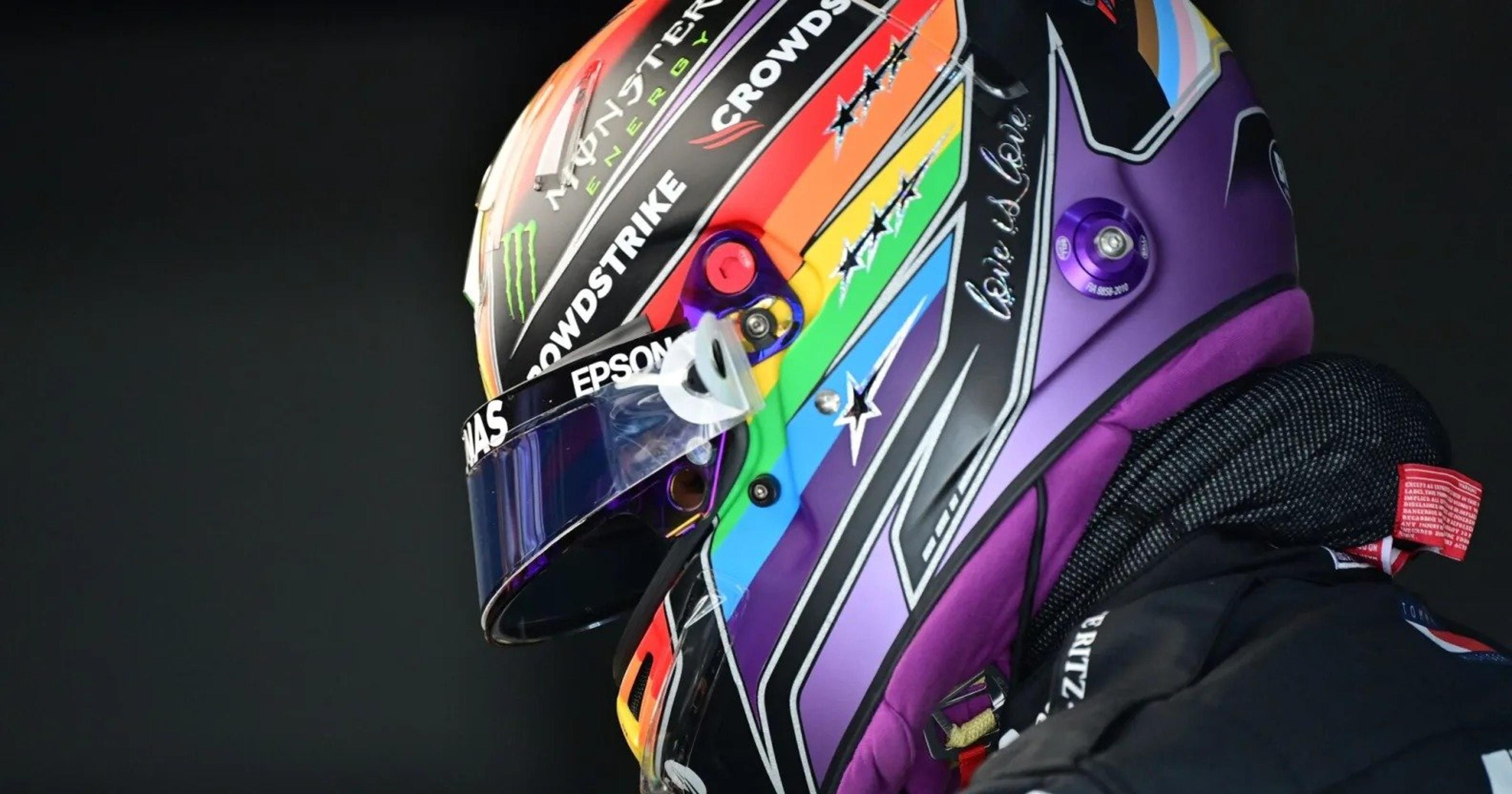 F1: Lewis Hamilton vai usar capacete com as cores do arco-íris no GP do Miami em resposta ao governo da Flórida