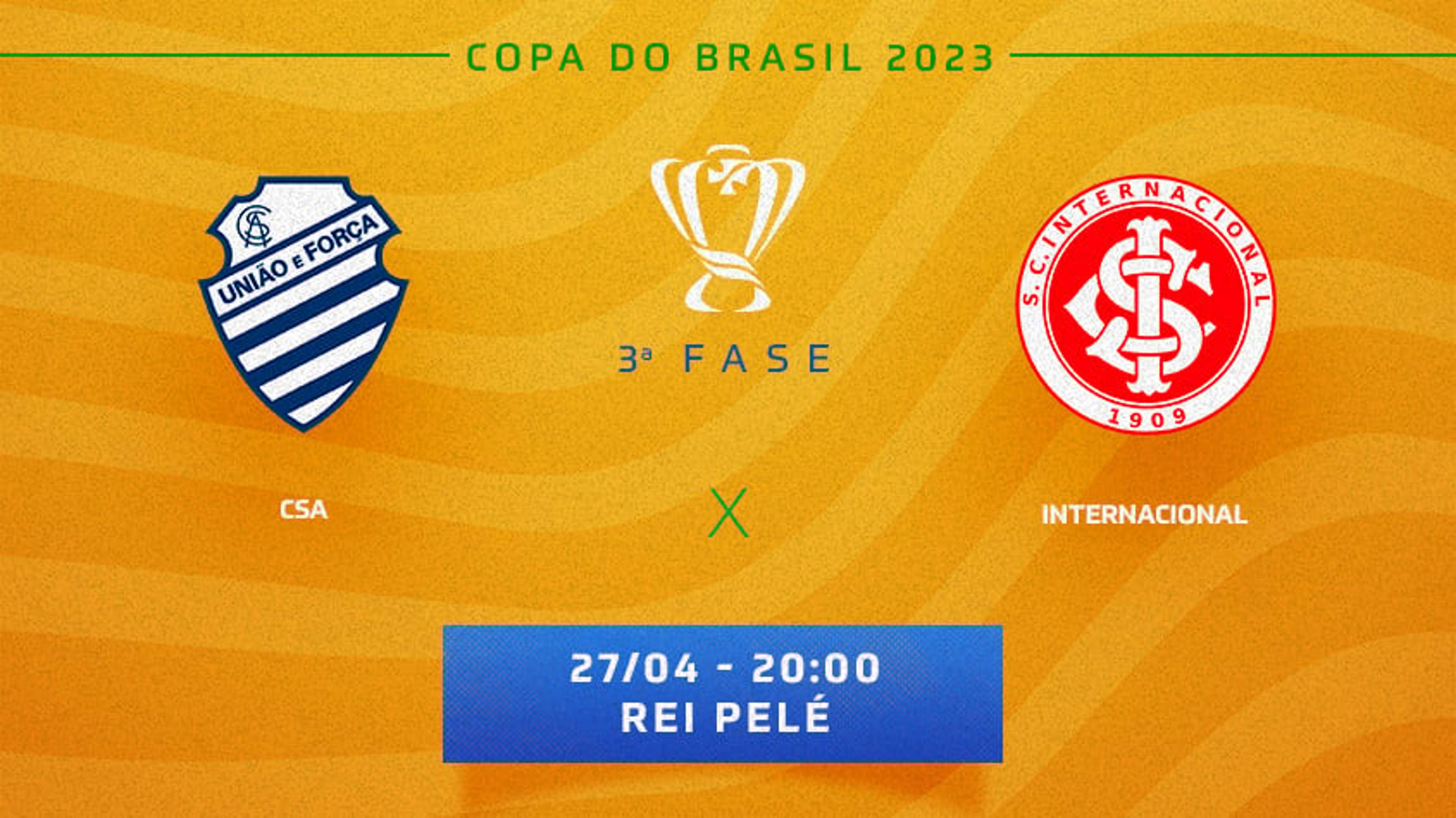 CSA x Internacional: onde assistir ao vivo, horário e escalações da partida pela Copa do Brasil