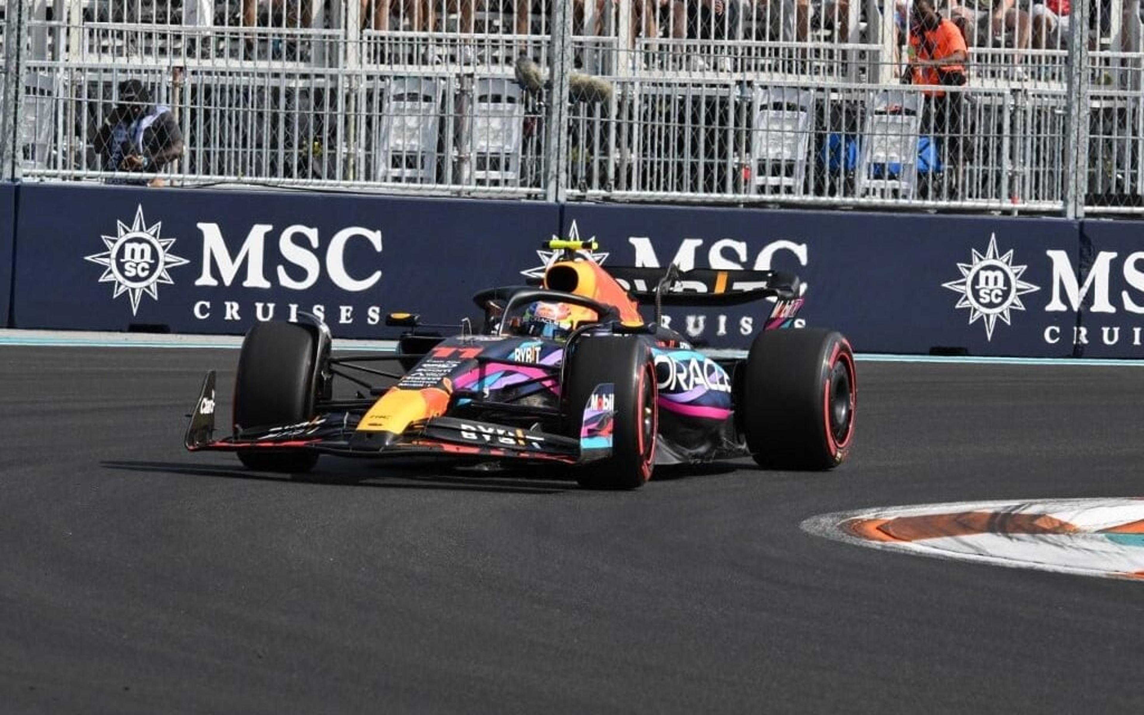 F1: Sergio Perez é o pole position do GP de Miami; Leclerc bate e faz Verstappen ficar em 9º