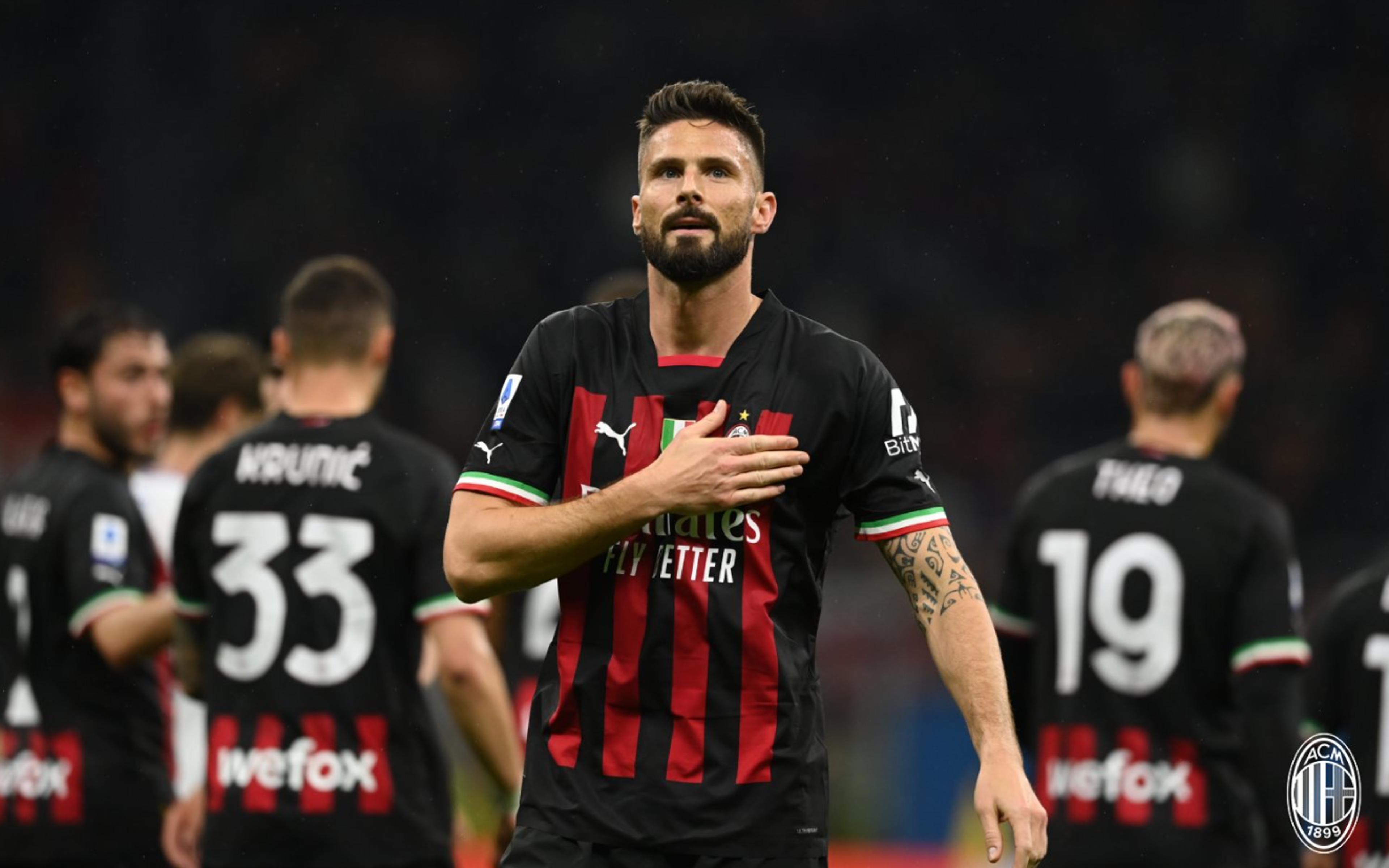 Com hat-trick de Giroud, Milan se recupera da eliminação na Champions League e goleia Sampdoria pelo Campeonato Italiano