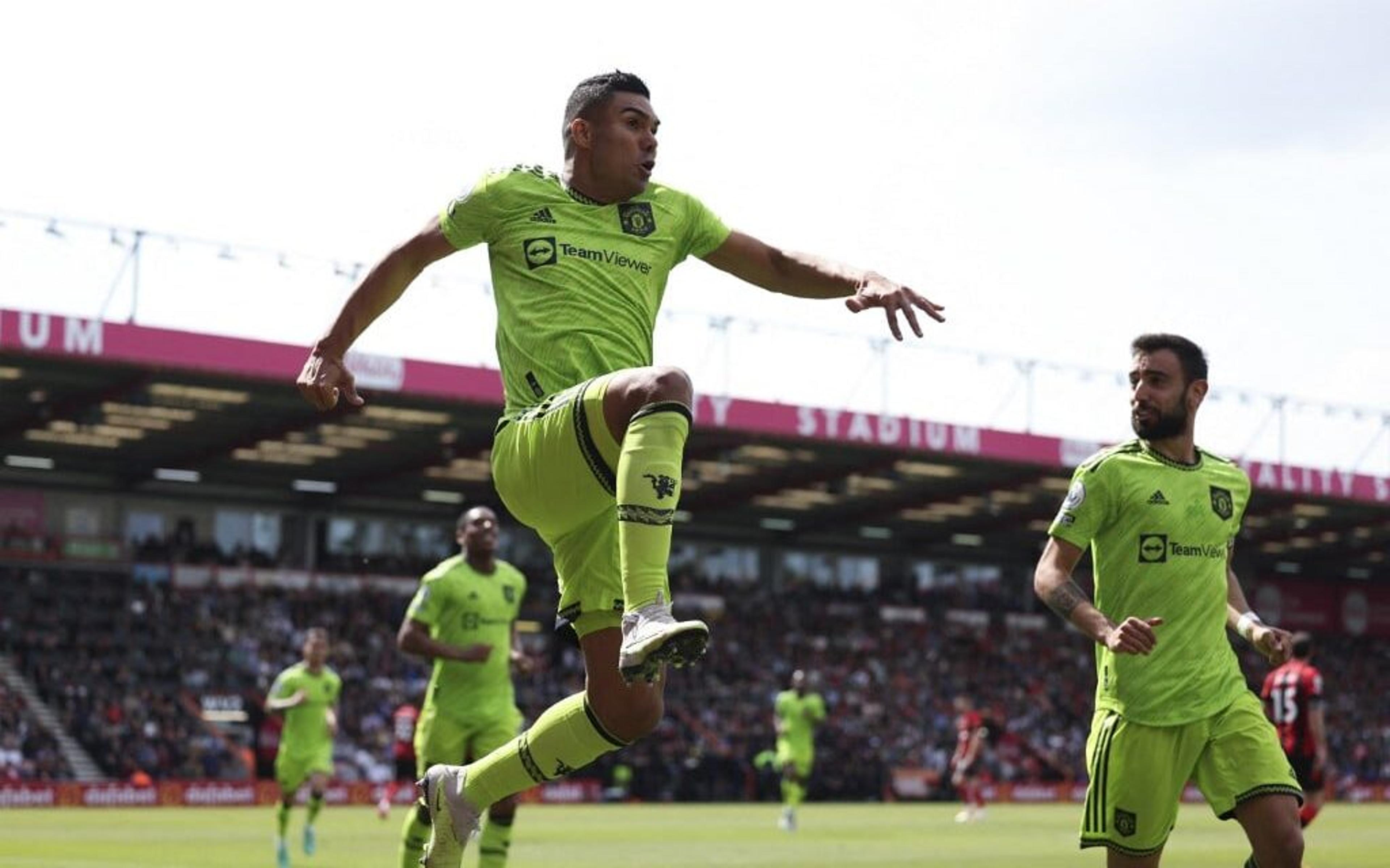 Casemiro marca golaço, e Manchester United vence Bournemouth na Premier League