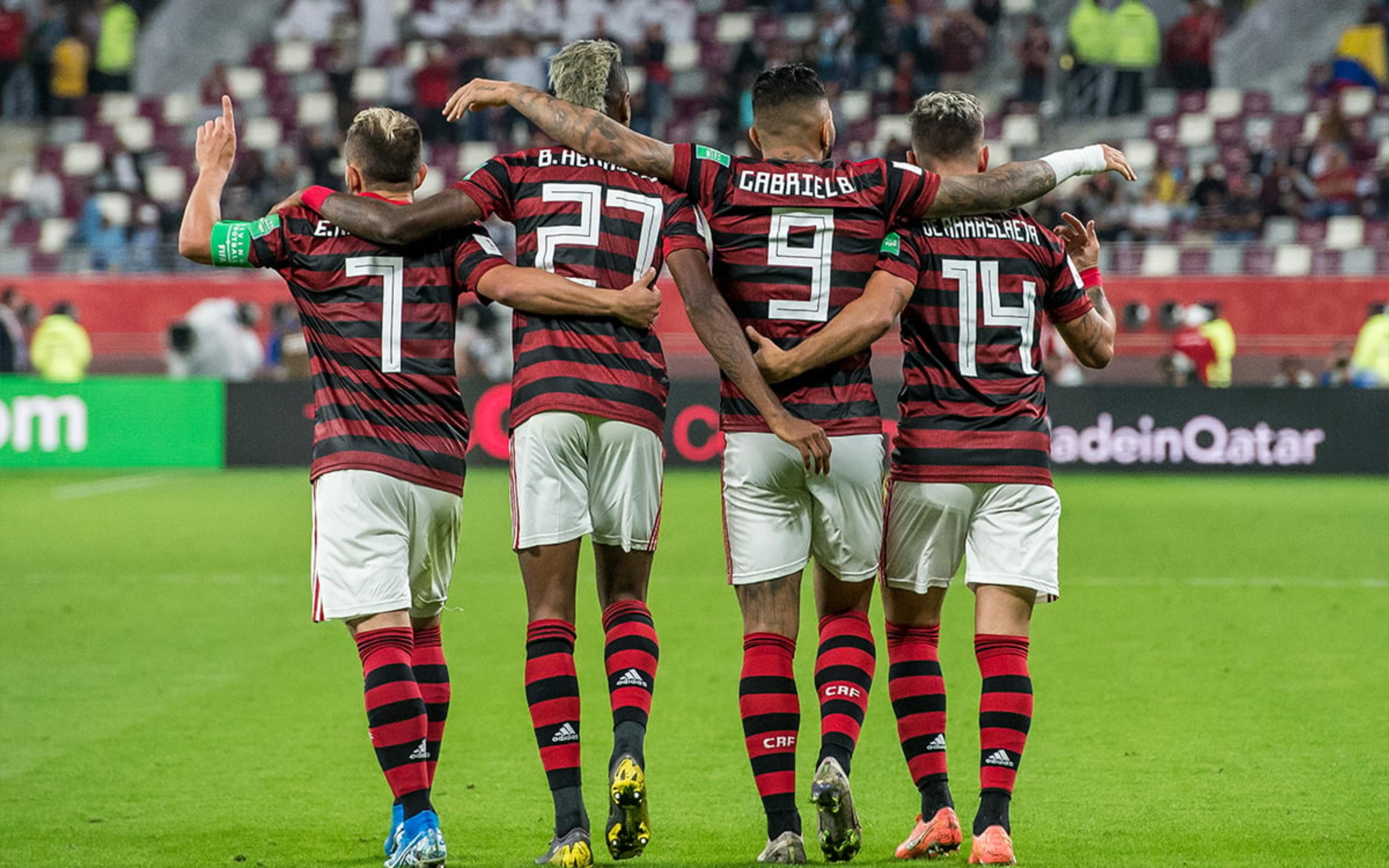 Flamengo volta a ter ‘quarteto mágico de 2019’ depois de quase um ano e confia na evolução após retorno de dupla