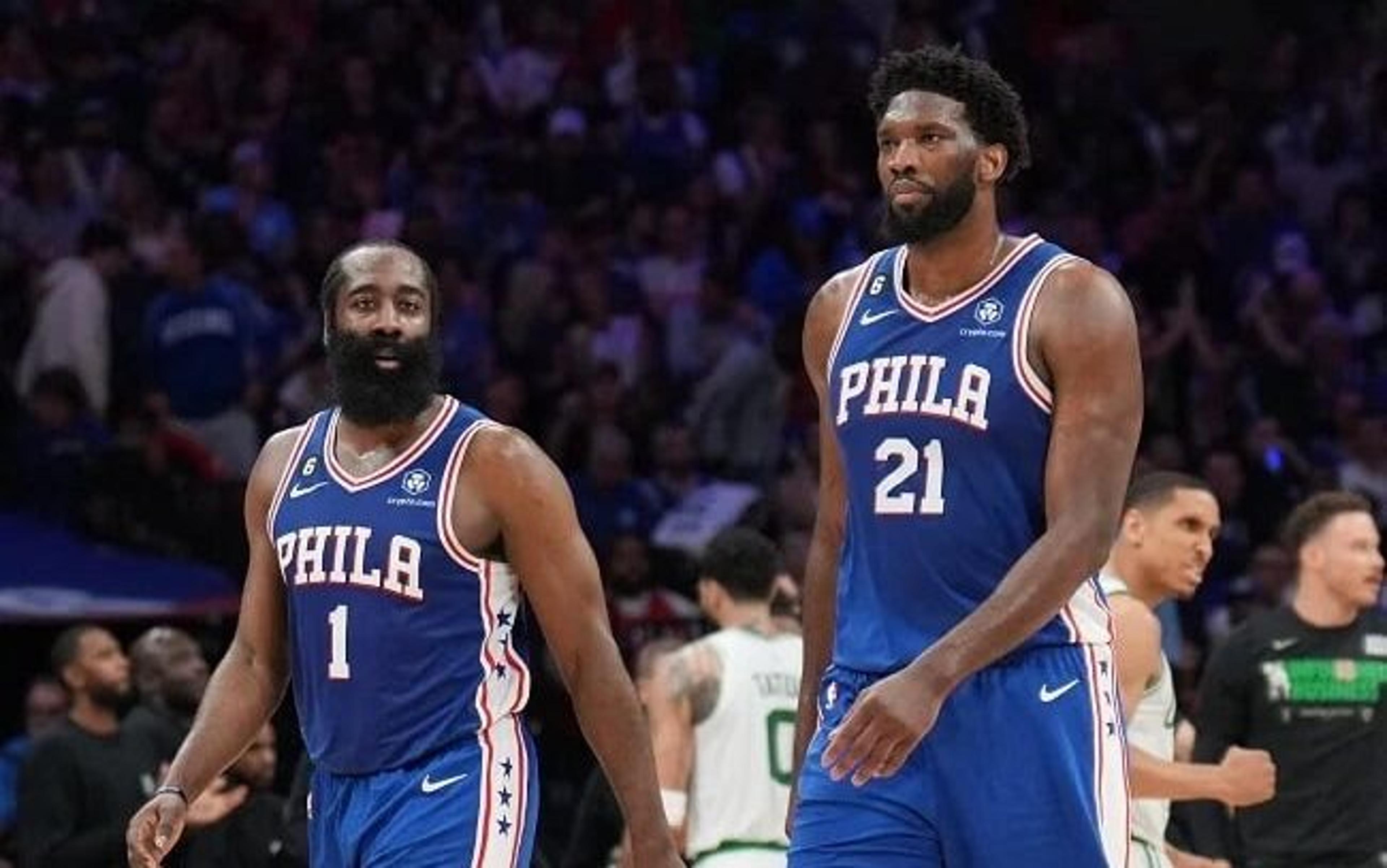 Harden e Embiid decidem, 76ers bate Celtics na prorrogação e empata série